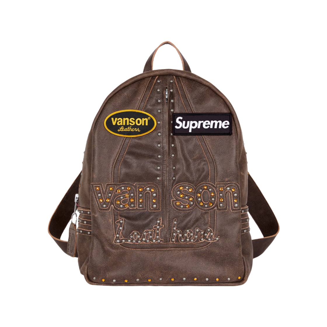 슈프림 x 밴슨 레더스 x B.B. 사이먼 백팩 브라운 - 25FW(Supreme x Vanson Leathers x B.B. Simon Backpack Brown - 25FW) - 1