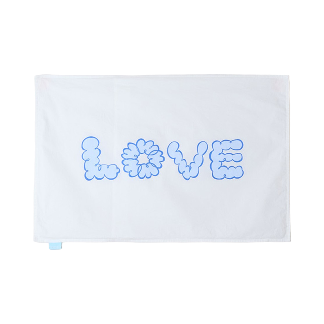 SPAWG11U08 Spao x 999Humanity Fluffy Graphic Pillow Cover Light Aqua Blue