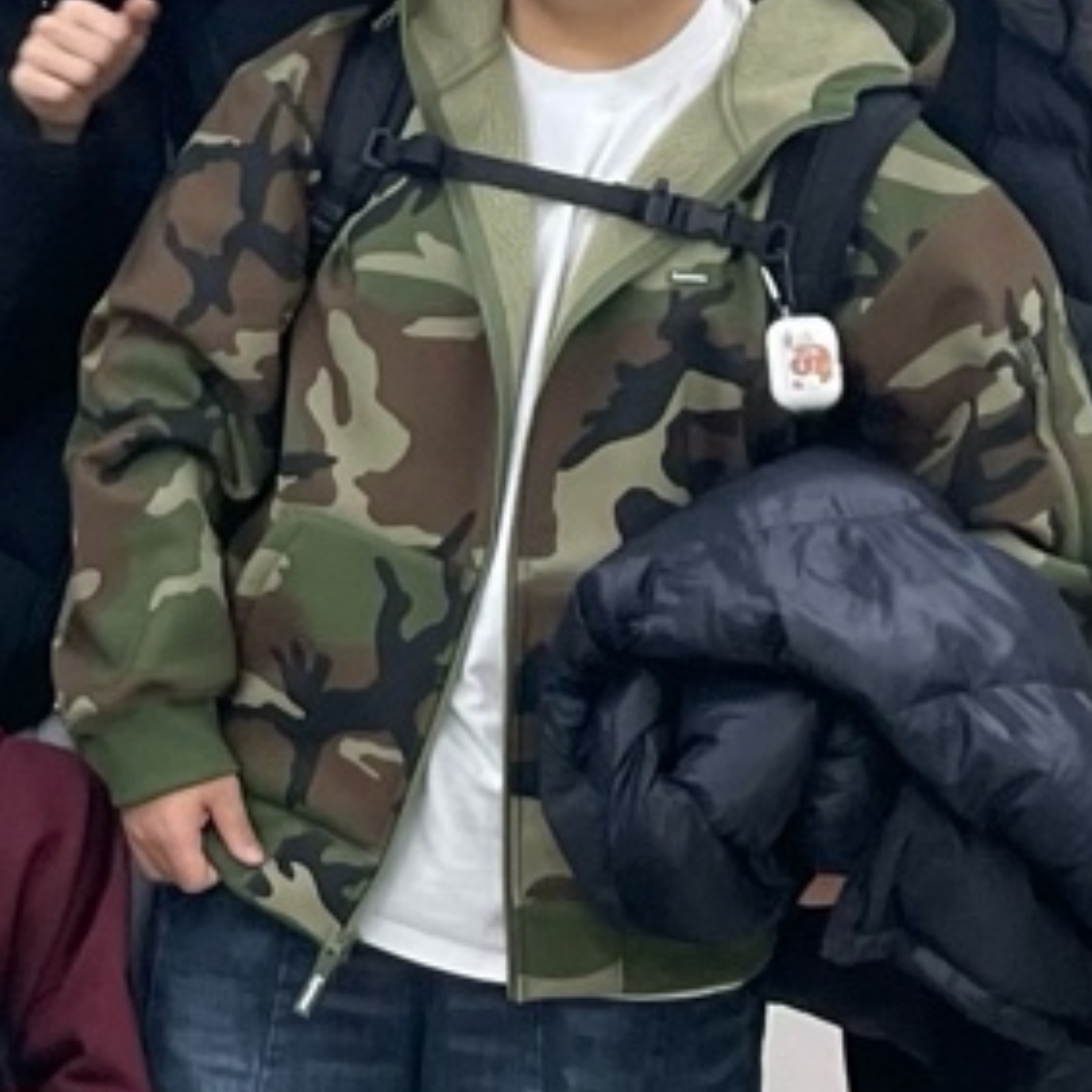 Supreme Windstopper Zip Up Hooded Sweatshirt Woodland Camo - 23FW 착용 스타일