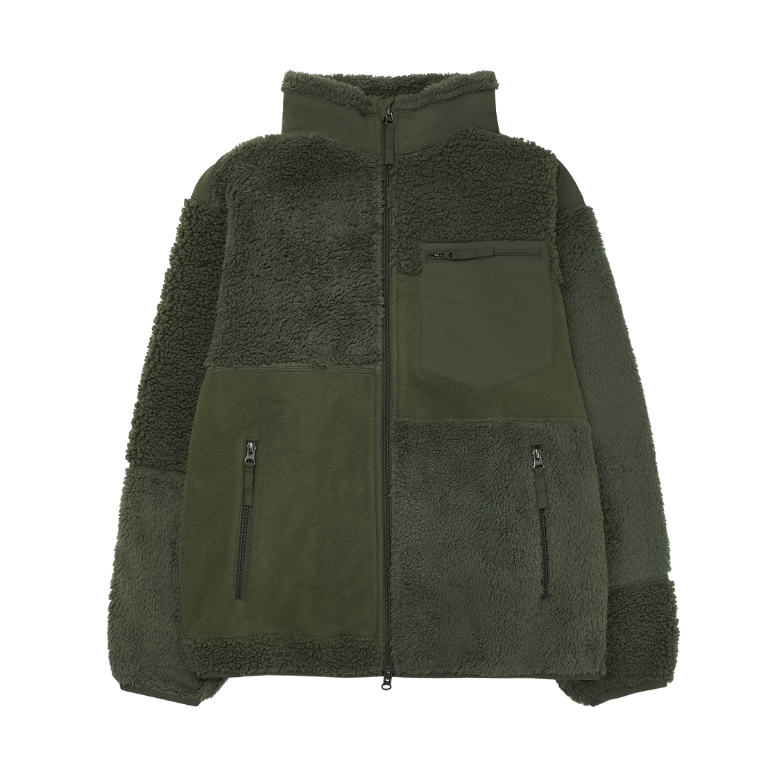 478156-57 Uniqlo x Engineered Garments Combination Fleece Jacket Olive - JP