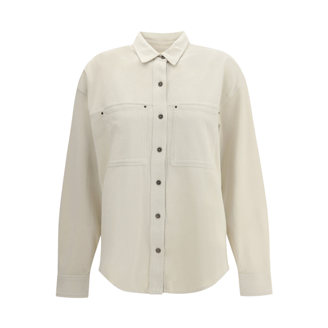 CH0206FB-C3K03E-23EC (W) Isabel Marant Cotton Jersey Shirt Ecru - 25FW