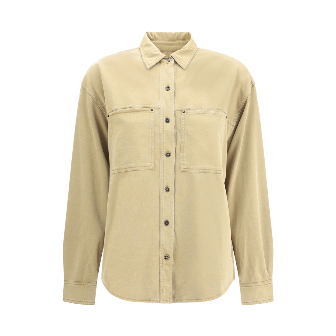 CH0206FB-C3K03E-50LB (W) Isabel Marant Cotton Jersey Shirt Light Beige - 25FW