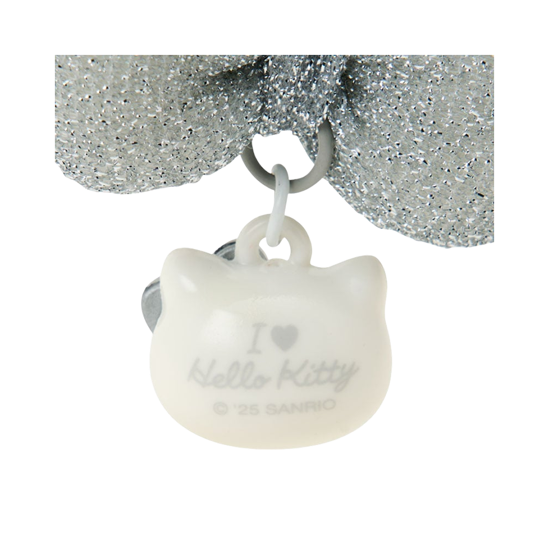 산리오 헬로 키티 아이 러브 헬로 키티 리본 키체인 실버(Sanrio Hello Kitty I Love Hello Kitty Ribbon Keychain Silver) - 2