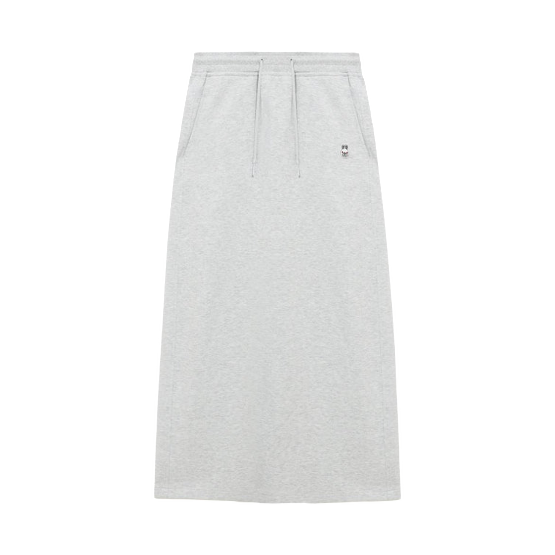 - (W) BAPE Baby Doppy Badge Sweat Maxi Skirt Gray