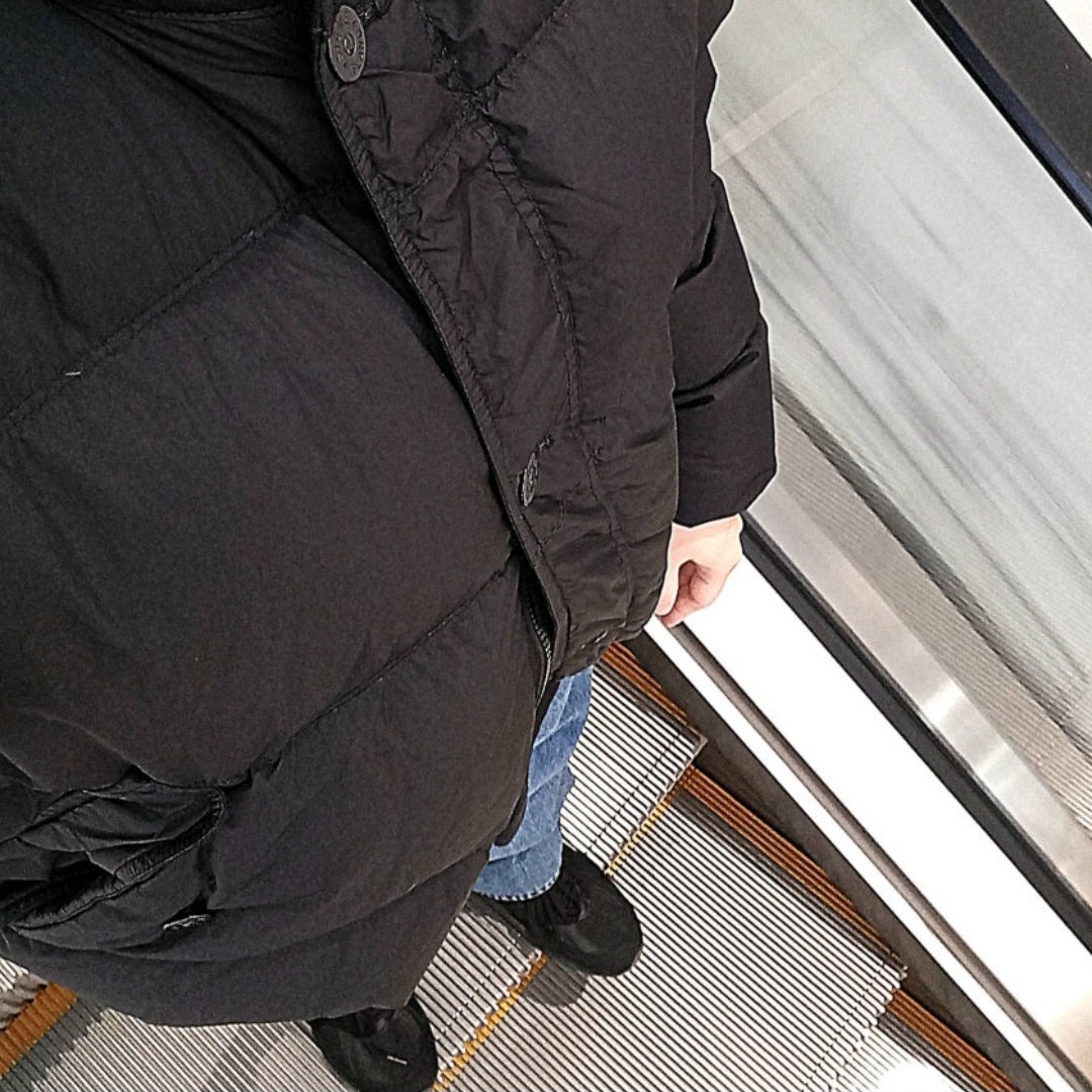 Stone Island 40123 Garment Dyed Crinkle Reps R-NY Down Jacket Black - 24FW, New Balance x Stone Island 991v2 Made in UK Black 착용 스타일 - 2
