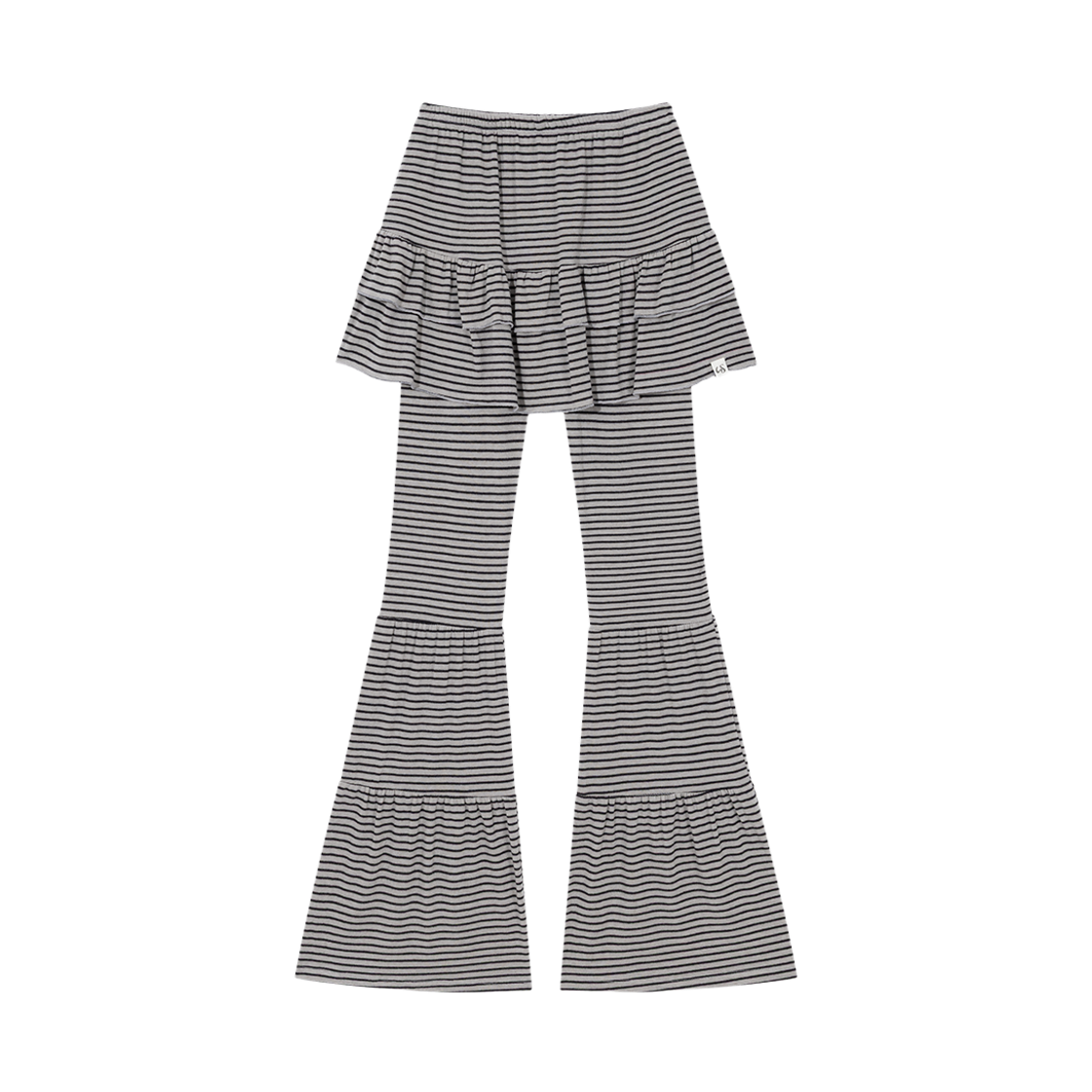 WTC013 UGLYSHADOW Cancan Stripe Skirt Pants Grey