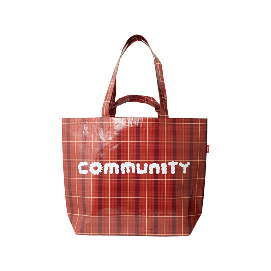 SPAKG11U05 Spao x 999Humanity Fluffy Graphic Stuff Bag Red