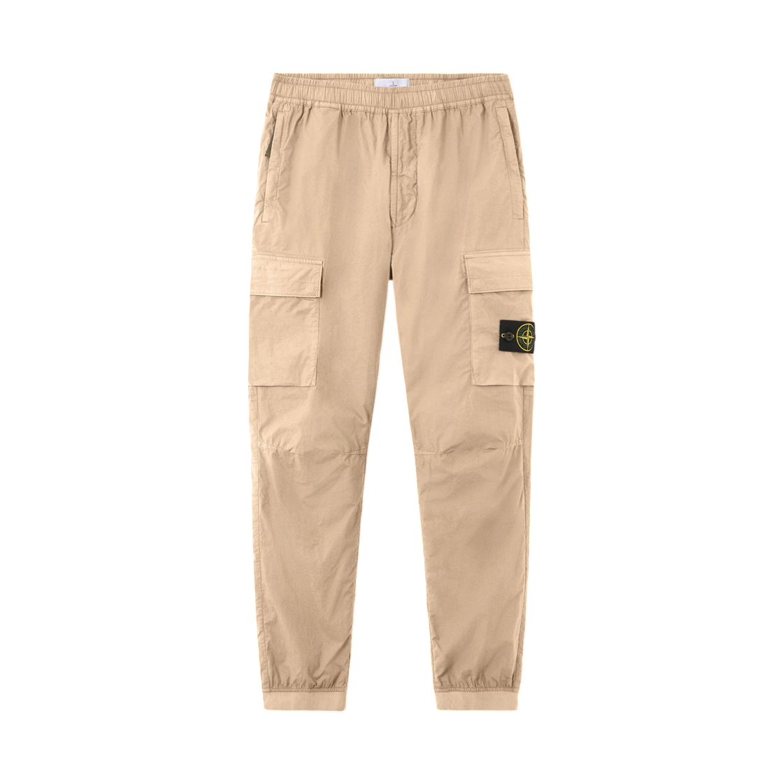 L1S1531000-31S0003-V009A Stone Island 3100031 Stretch Cotton Tela Paracadute Regular Tapered Fit Cargo Trousers with Elasticated Waistband Desert - 26SS