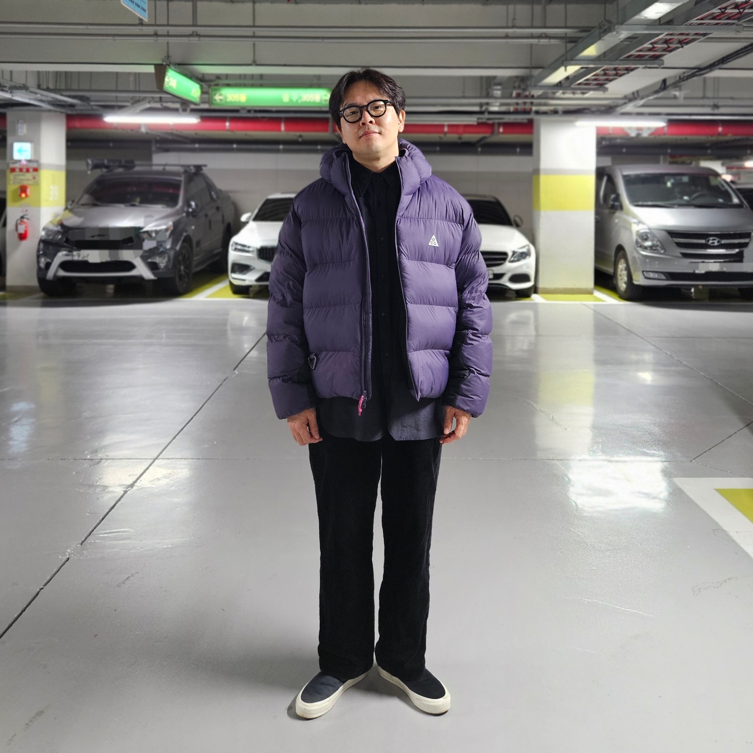 Nike ACG Therma-Fit ADV Lunar Lake Loose Hooded Jacket Dark Raisin Black - Asia 착용 스타일 - 1