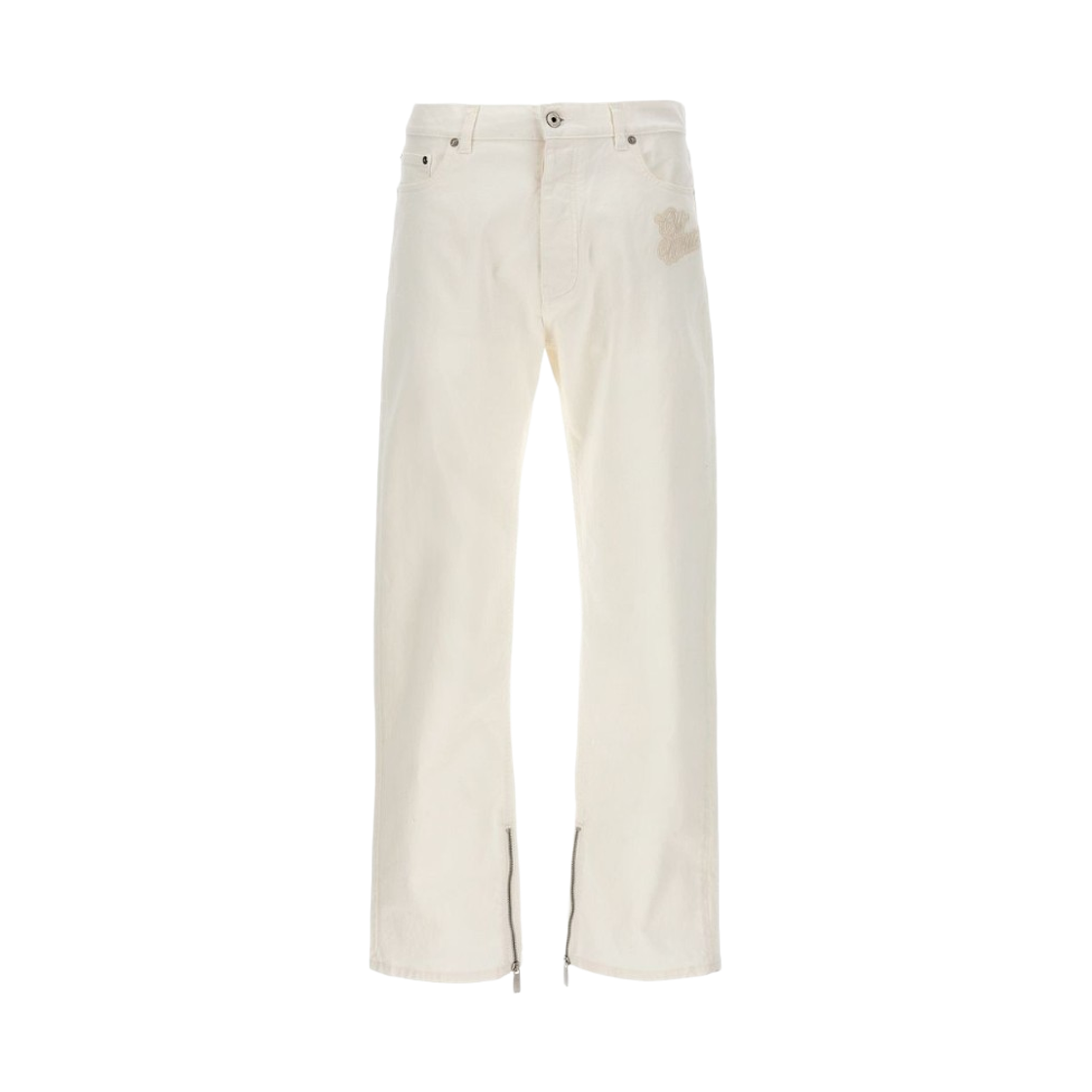 OMYA177S24DEN0010202 Off-White 90s Logo Skate Raw Jeans White