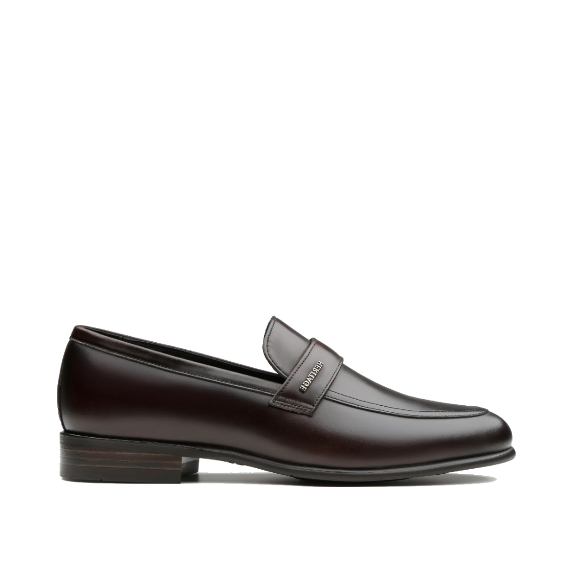 헤리티지 남성 레터링장식 로퍼 브라운