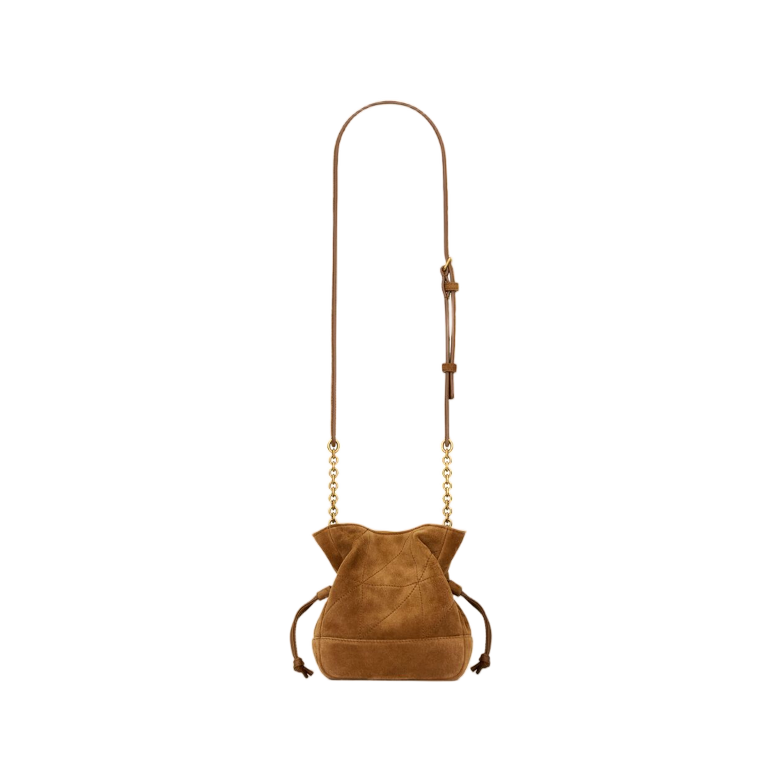 생로랑 제이미 미니 숄더 파우치 스웨이드 카라멜 꼬냑(Saint Laurent Jamie Mini Shoulder Pouch in Suede Caramel Cognac) - 3