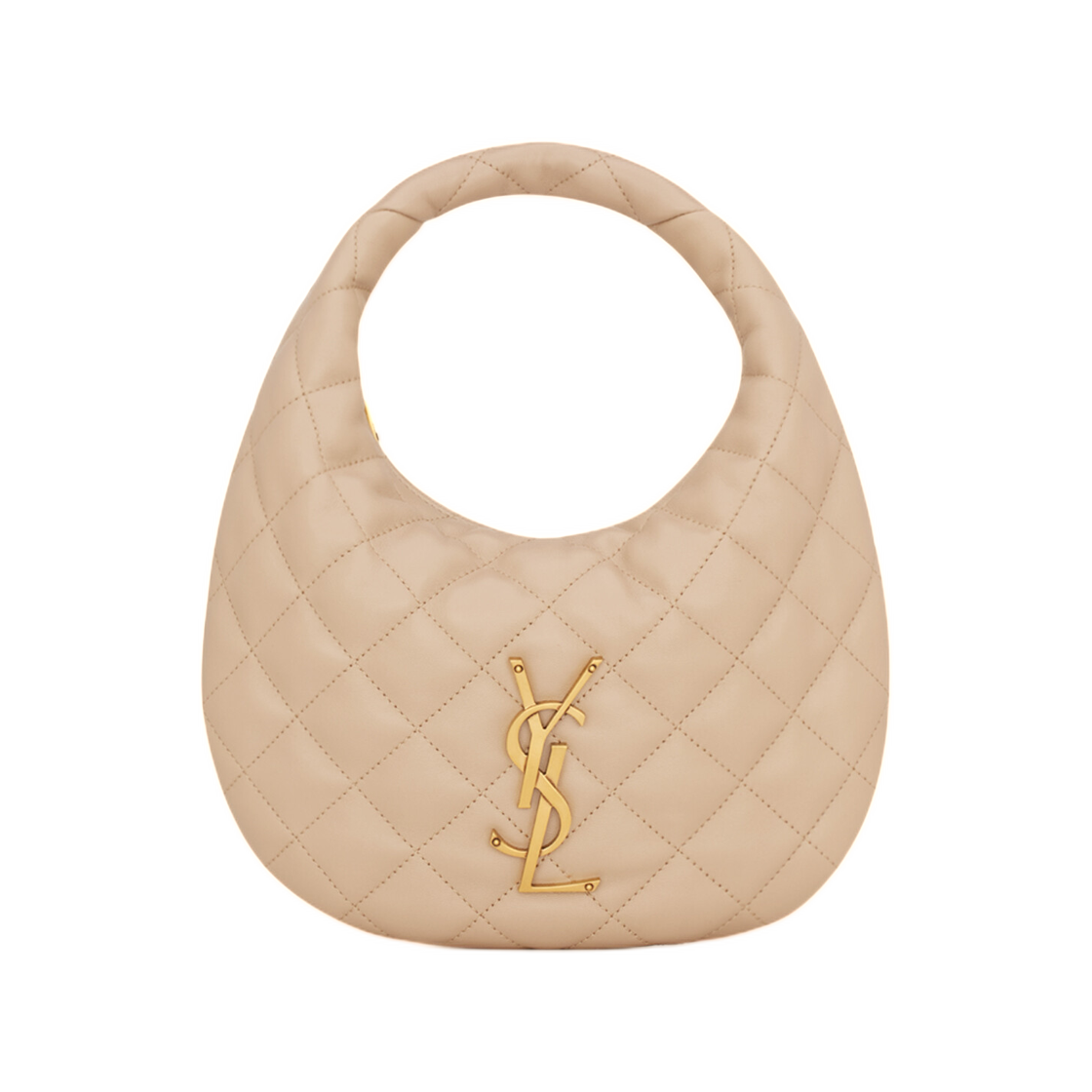 851689-AAANG-2721 Saint Laurent Icarino in Quilted Nappa Dark Beige