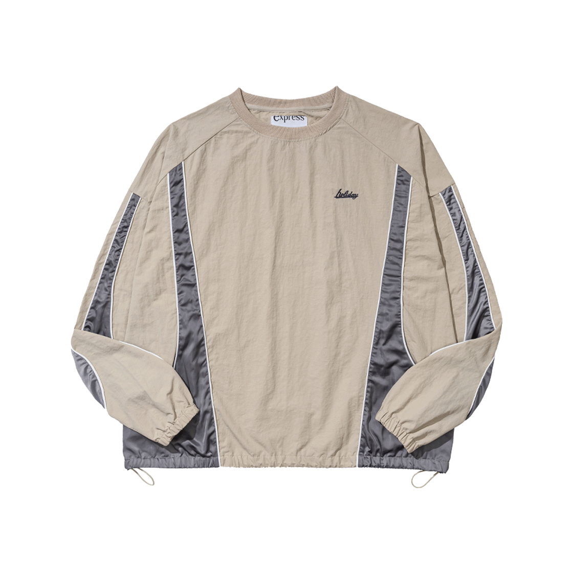 [트리플적립] 익스프레스 홀리데이 에센셜 나일론 풀오버 베이지([트리플적립] Express Holiday Essential Nylon Pullover Beige)