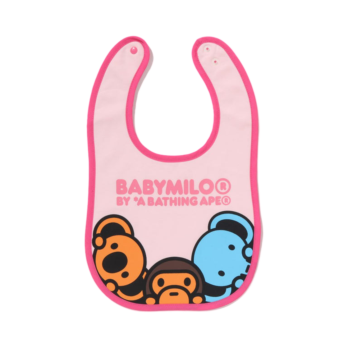 - (Kids) BAPE Baby Milo Friends Bib Pink