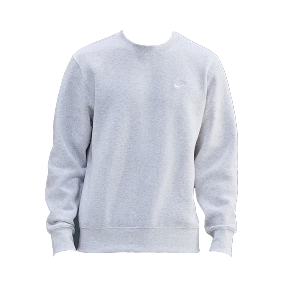 FN3887-051 Nike Club Fleece Crew Birch Heather White - Asia