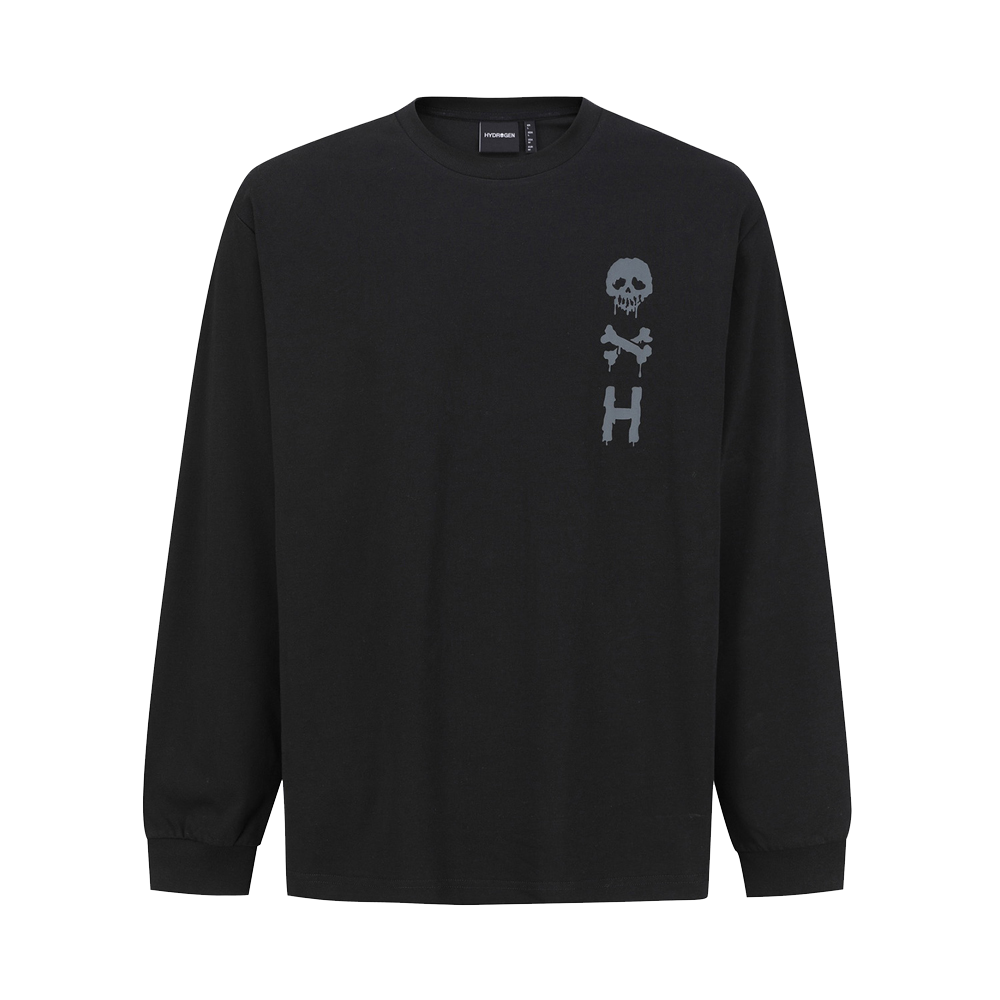 H31D3TR412 HYDROGEN Unisex Heritage Long-Sleeve T-Shirt Black