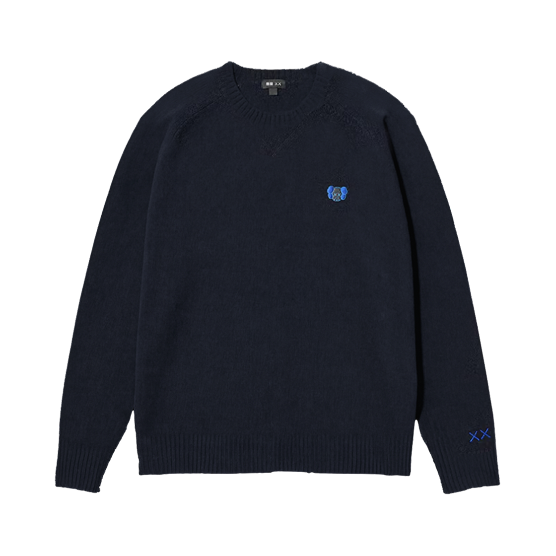 유니클로 x 카우스 램스울 크루넥 스웨터 네이비 - KR(Uniqlo x Kaws Lambswool Crewneck Sweater Navy - KR)