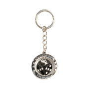 Stussy Spinning Dice Keychain Silver