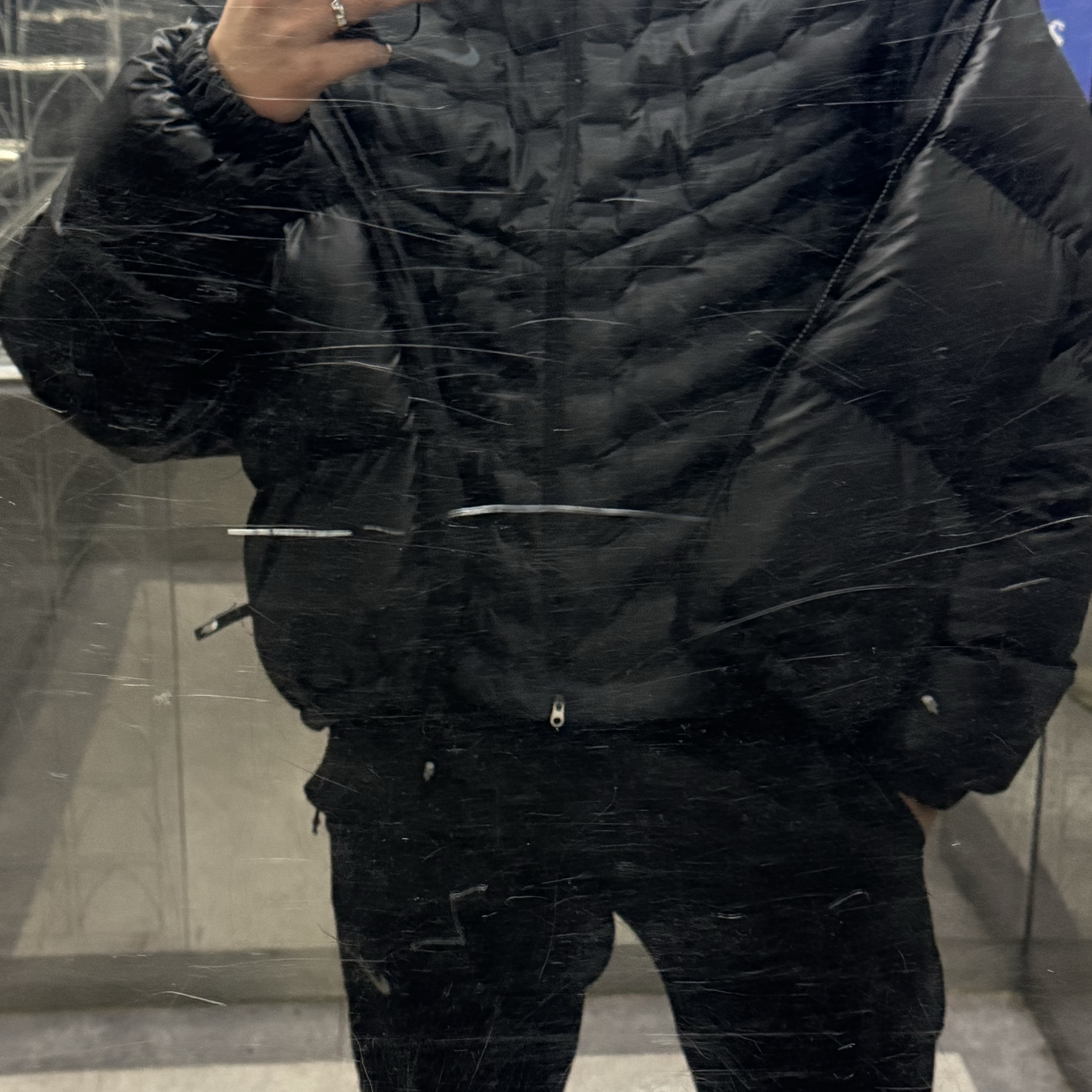 Nike Therma-Fit ADV Aeroloft Repel Down Running Jacket Black - Asia 착용 스타일