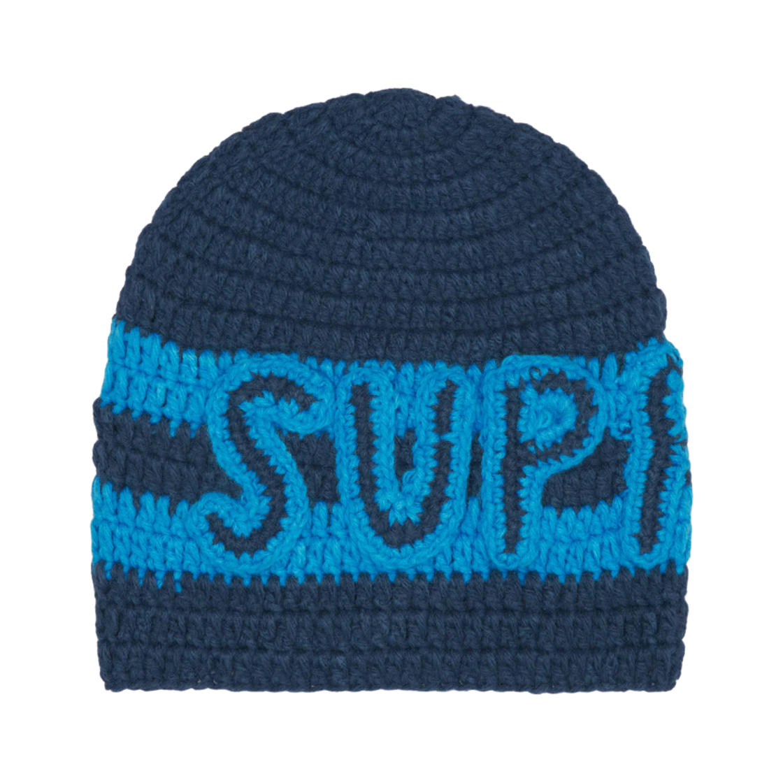 슈프림 크로쉐 로고 비니 네이비 - 25FW(Supreme Crochet Logo Beanie Navy - 25FW)