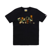 (W) BAPE 1st Camo Milo Bape Logo T-Shirt Black Yellow
