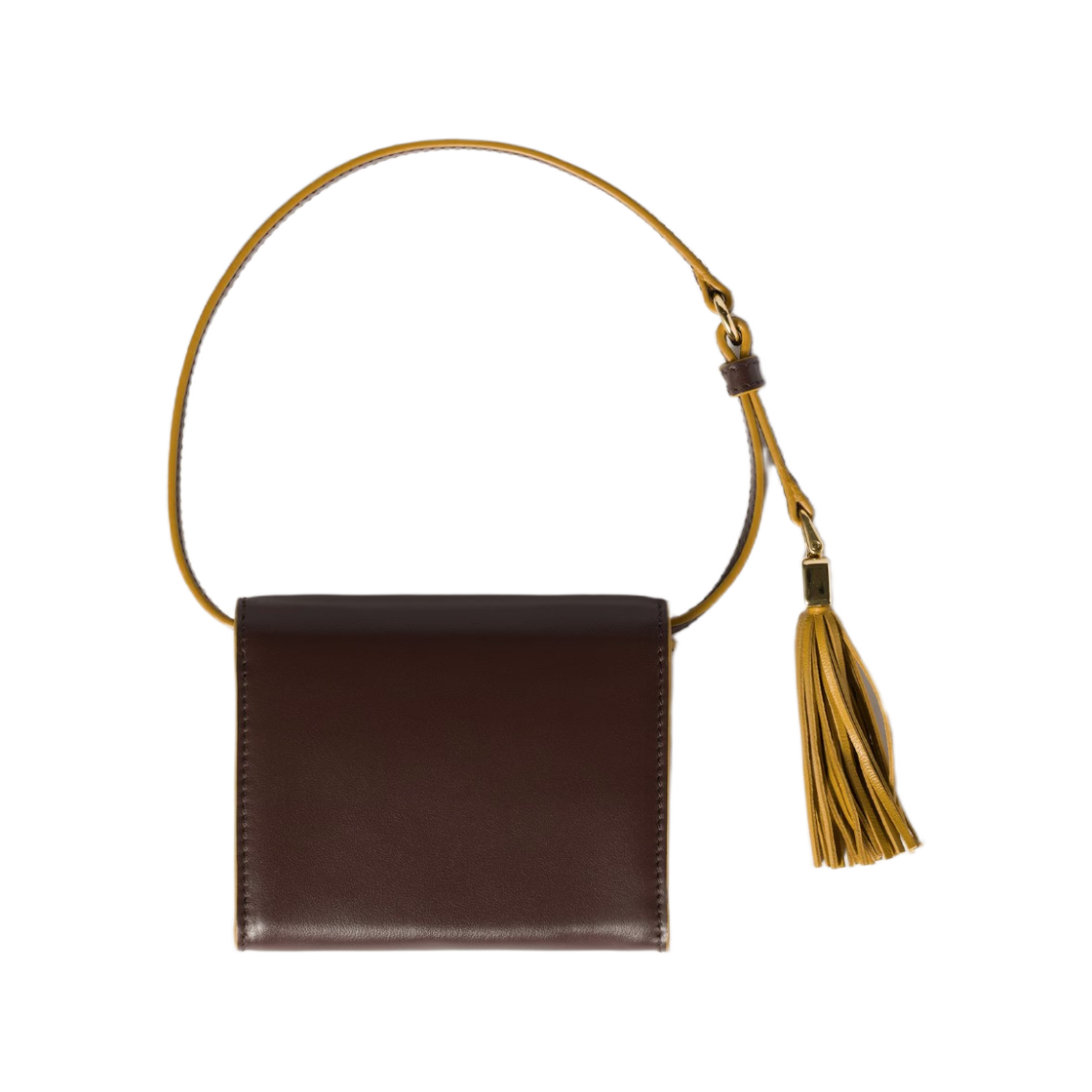 미우 미우 숄더 스트랩 레더 월렛 브라이어우드 위스키(Miu Miu Leather Wallet with Shoulder Strap Briarwood Whisky) - 2