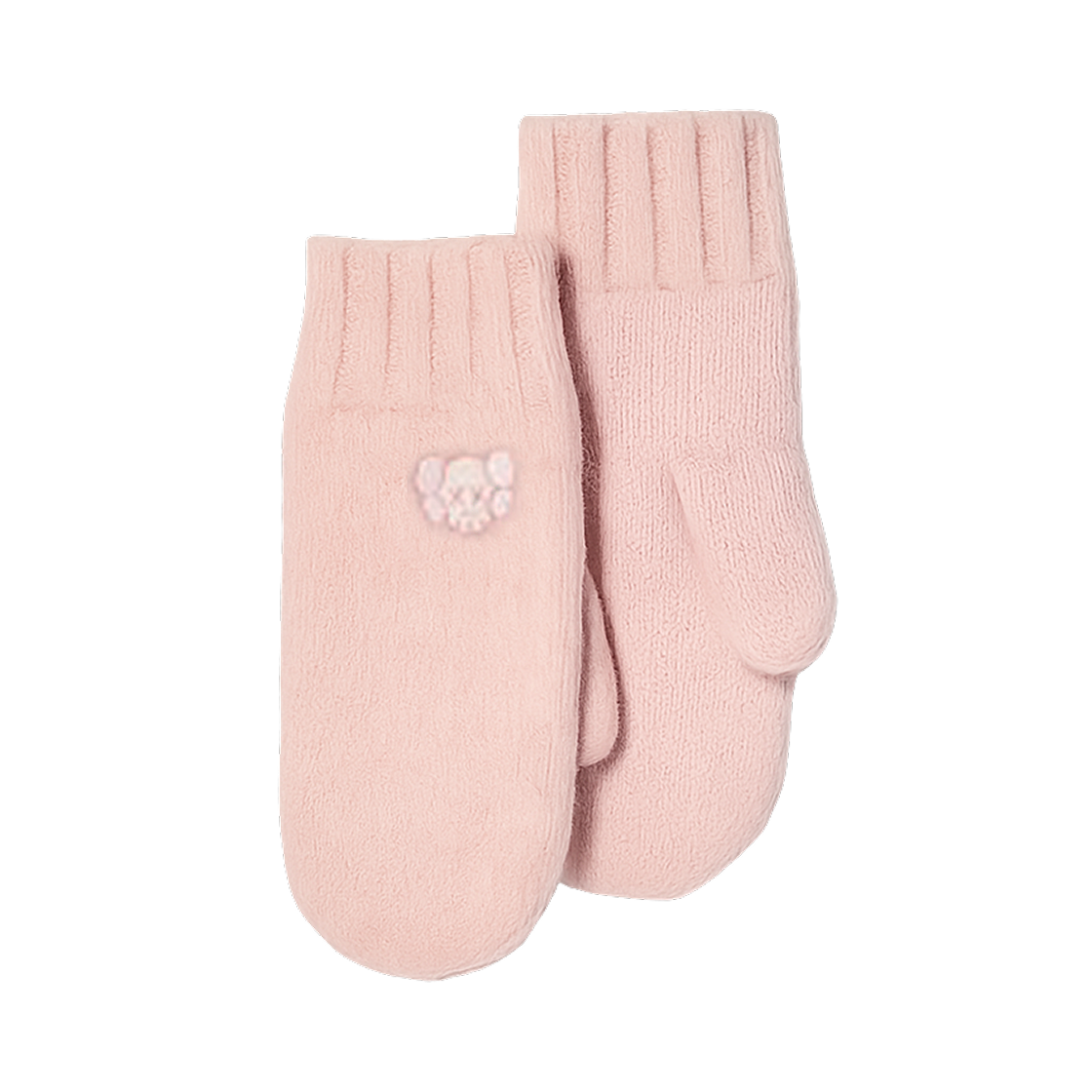 (키즈) 유니클로 x 카우스 히트텍 수플레 얀 니트 미튼 핑크((Kids) Uniqlo x Kaws Heattech Souffle Yarn Knit Mittens Pink)
