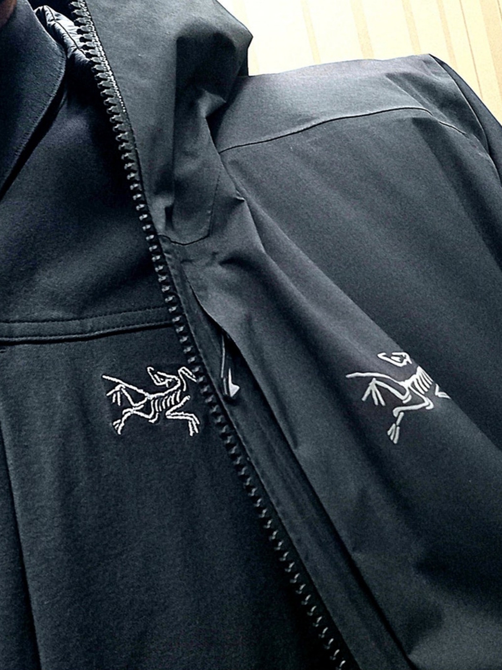 Arc'teryx Ralle Parka Black, Arc'teryx Cronin Cotton Overshirt Black 착용 스타일 - 1