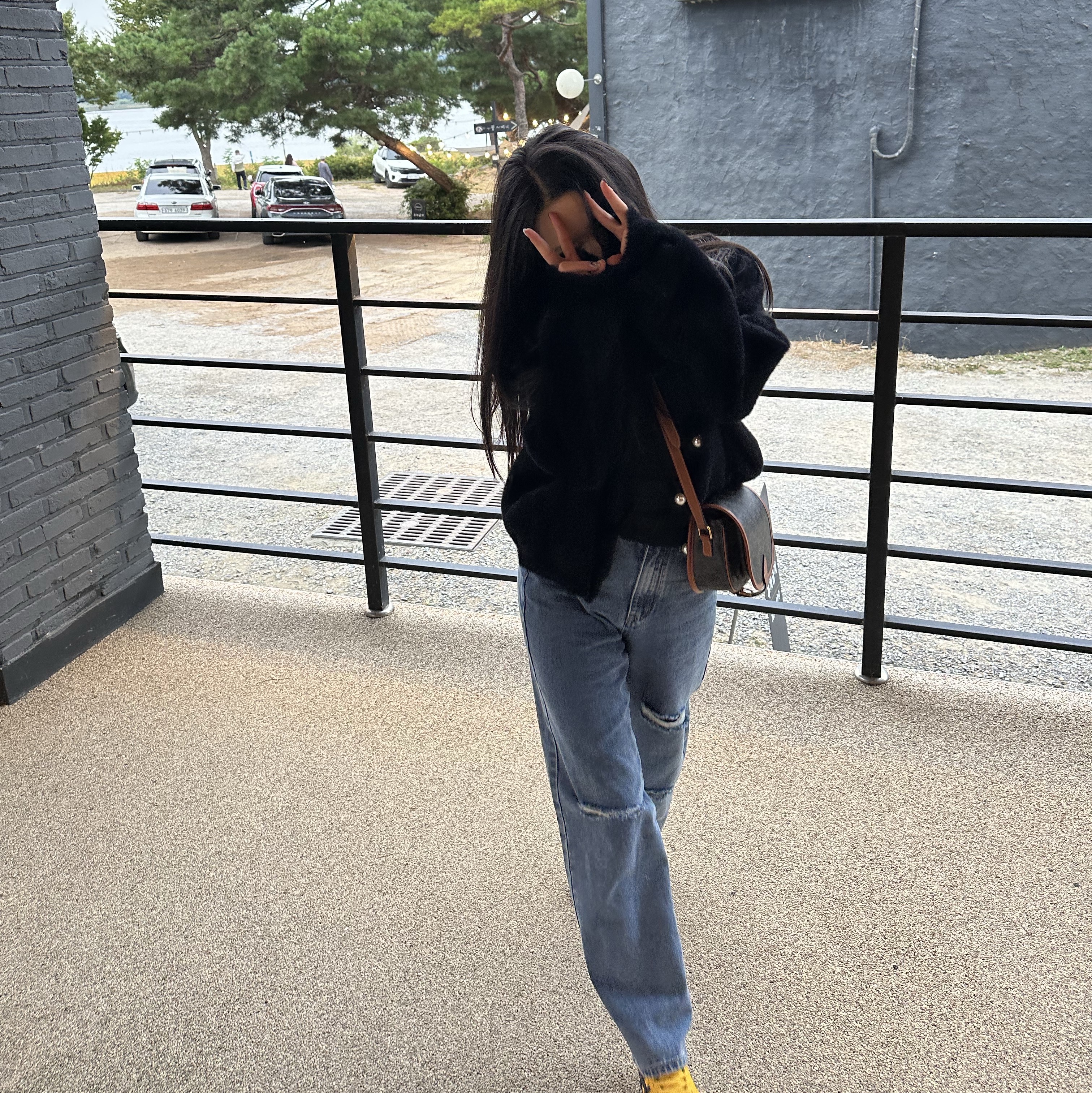 Celine Medium Folco Bag in Triomphe Canvas and Calfskin Tan, Onitsuka Tiger Mexico 66 Yellow Black 착용 스타일 - 1