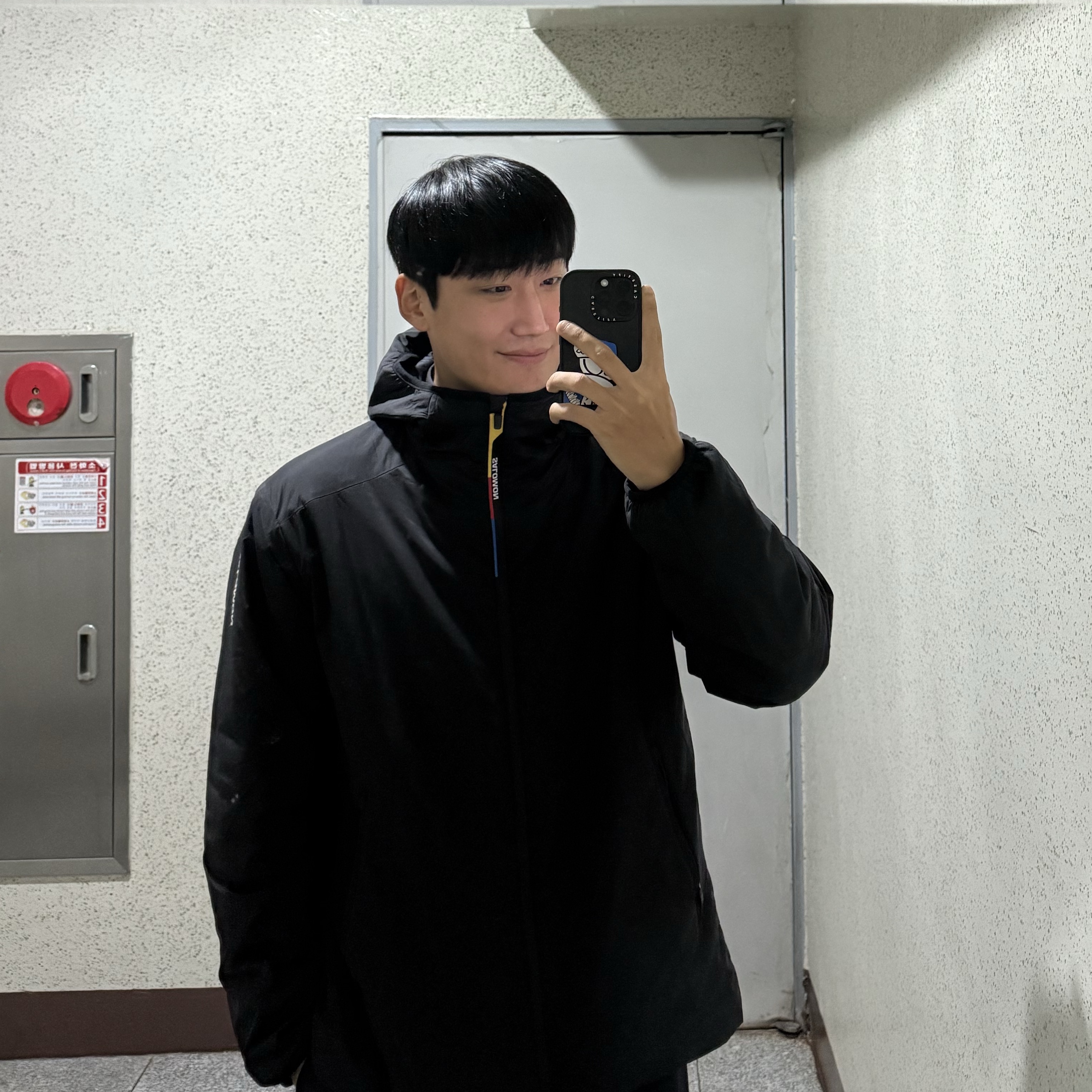 Salomon Modisay Padded Jacket Black 착용 스타일 - 3