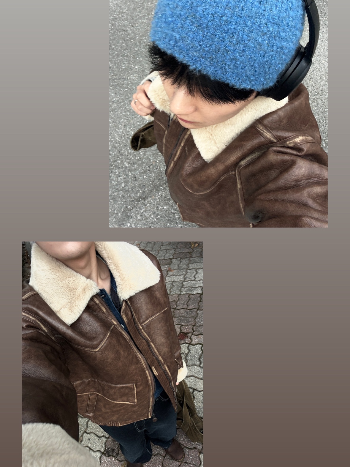 Stussy Denim Big OL' Jean Rinsed Indigo, Dr. Martens 1461 Crazy Horse Dark Brown 착용 스타일 - 3
