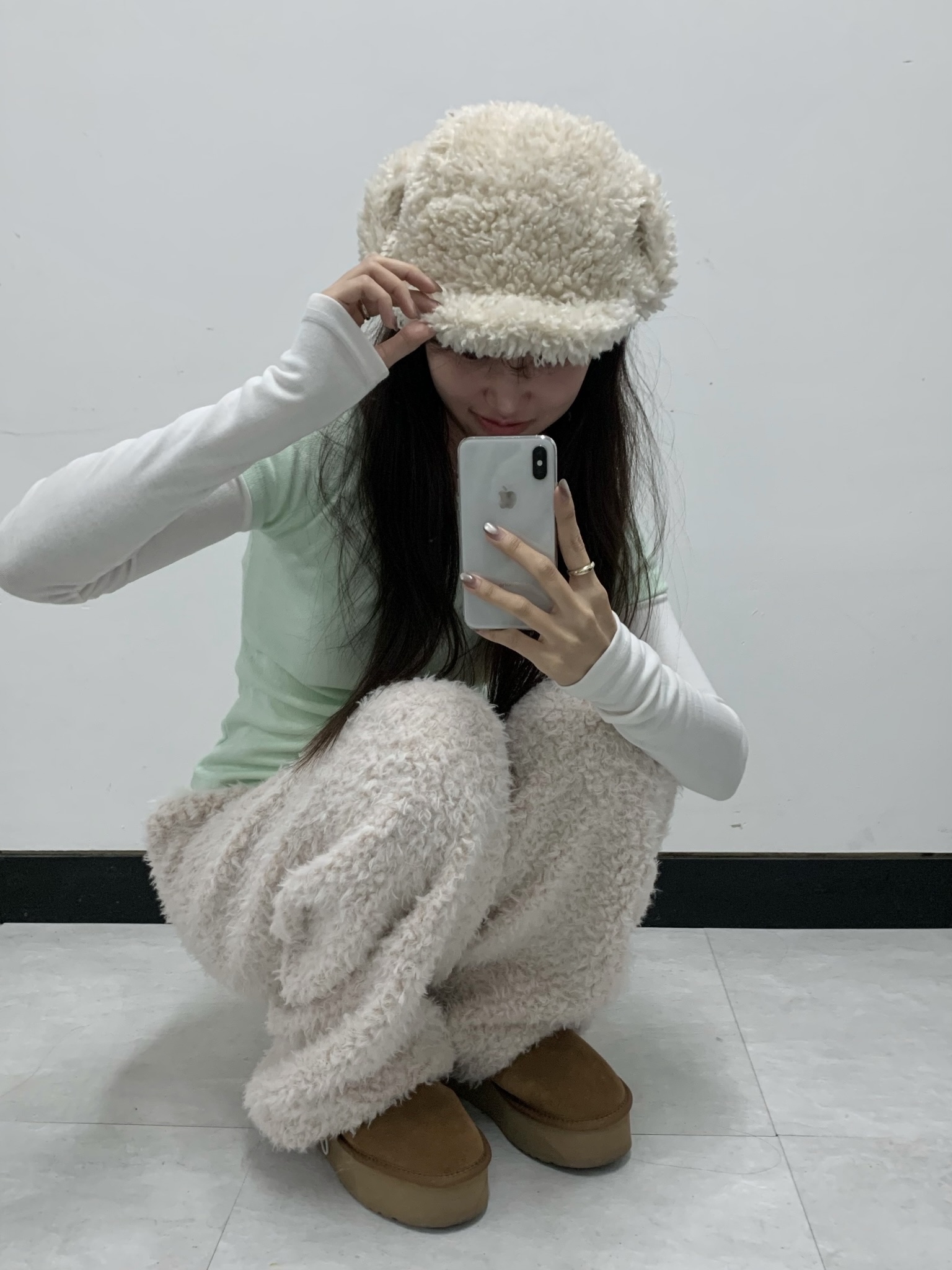 (W) UGG Classic Mini Platform Boots Chestnut 착용 스타일