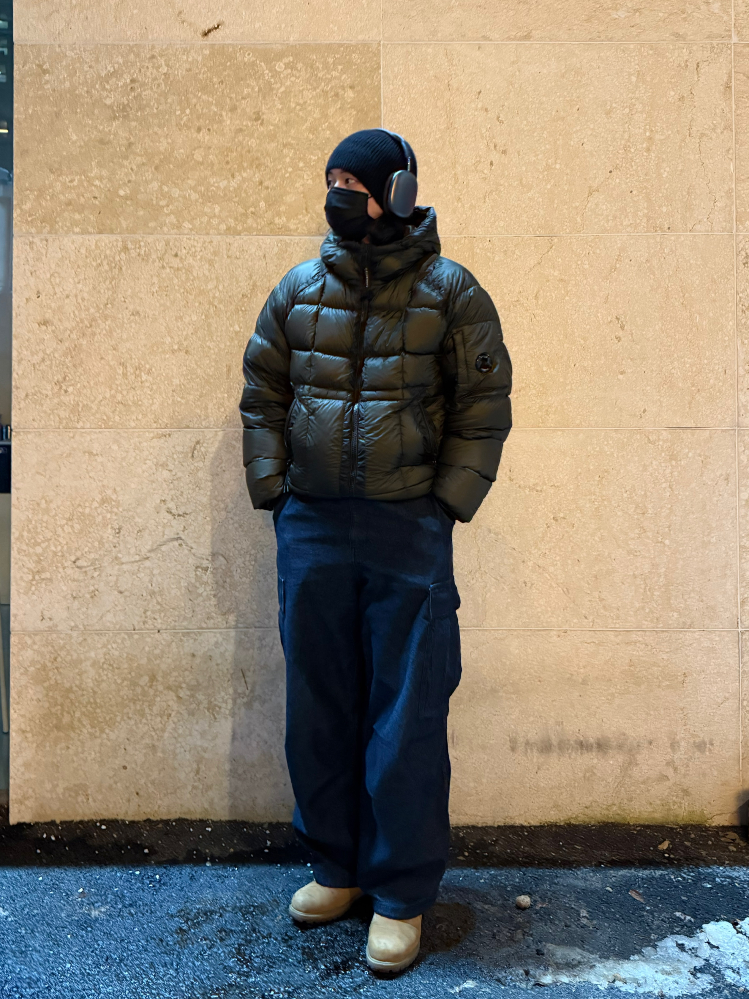 C.P. Company D.D. Shell Hooded Down Jacket Ivy Green - 25FW 착용 스타일 - 6