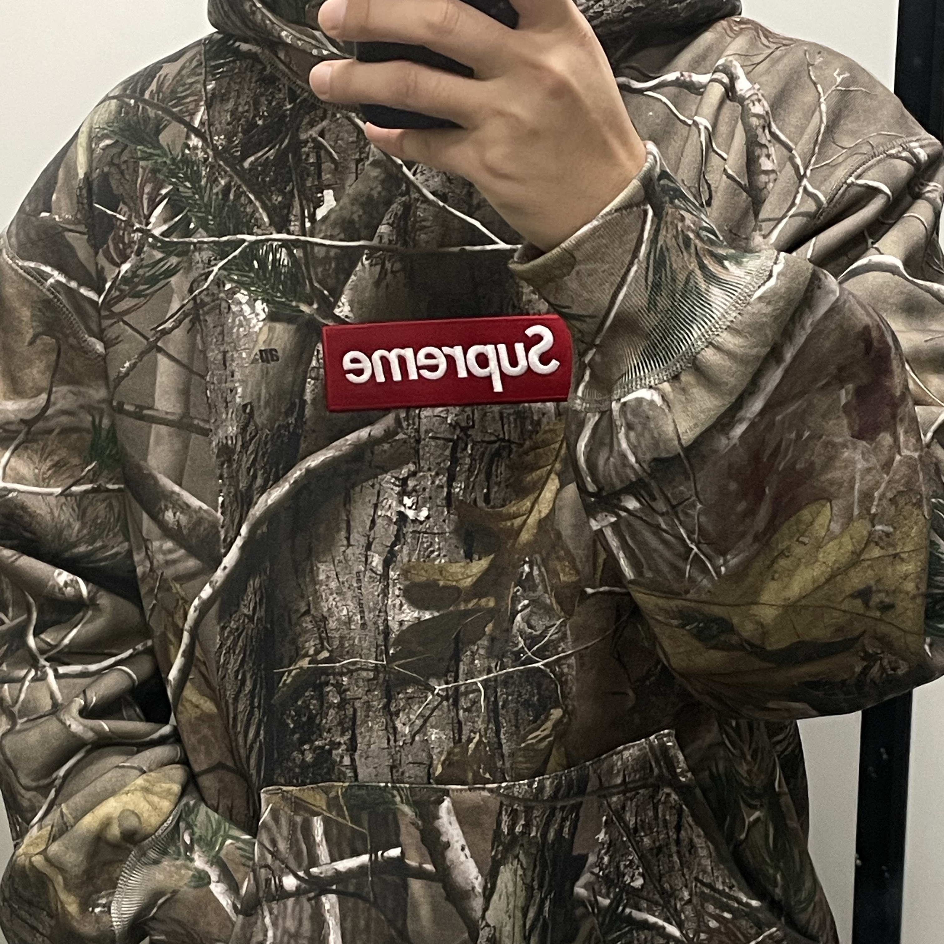 Supreme Box Logo Hooded Sweatshirt Realtree AP Camo - 25FW 착용 스타일