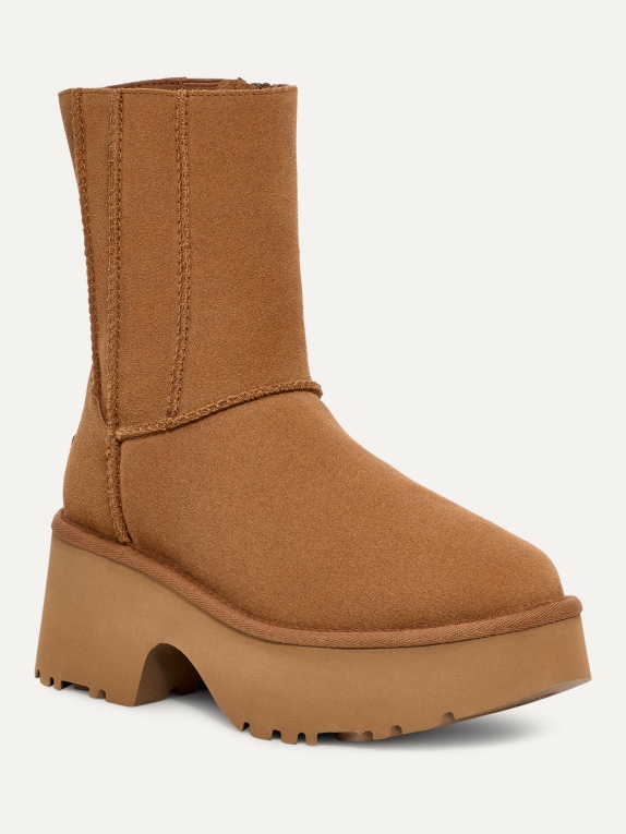 (W) UGG Classic Twin Seam New Heights Chestnut 착용 스타일 - 2