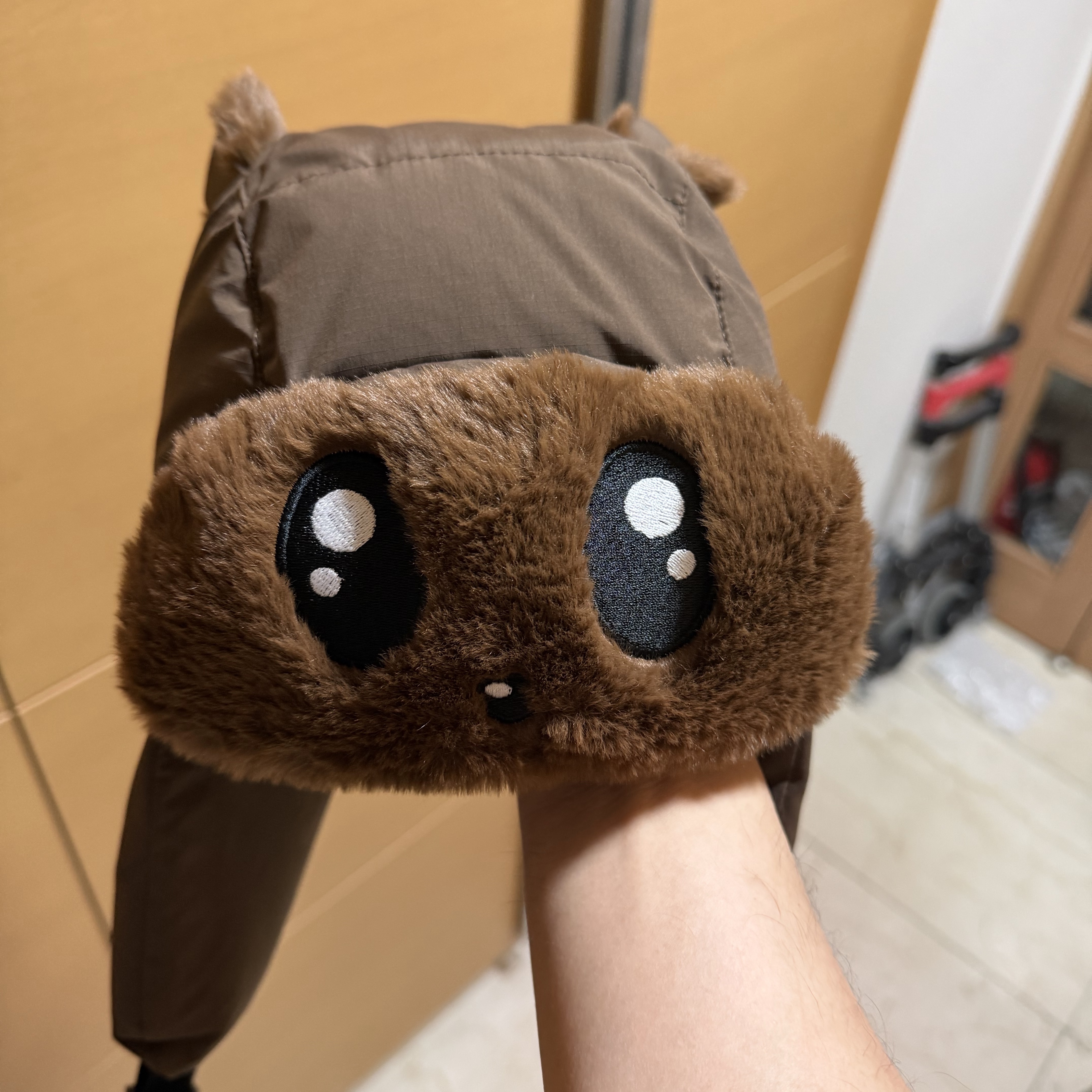 Palace Kawaii Puffa Trooper Brown - 25FW 착용 스타일