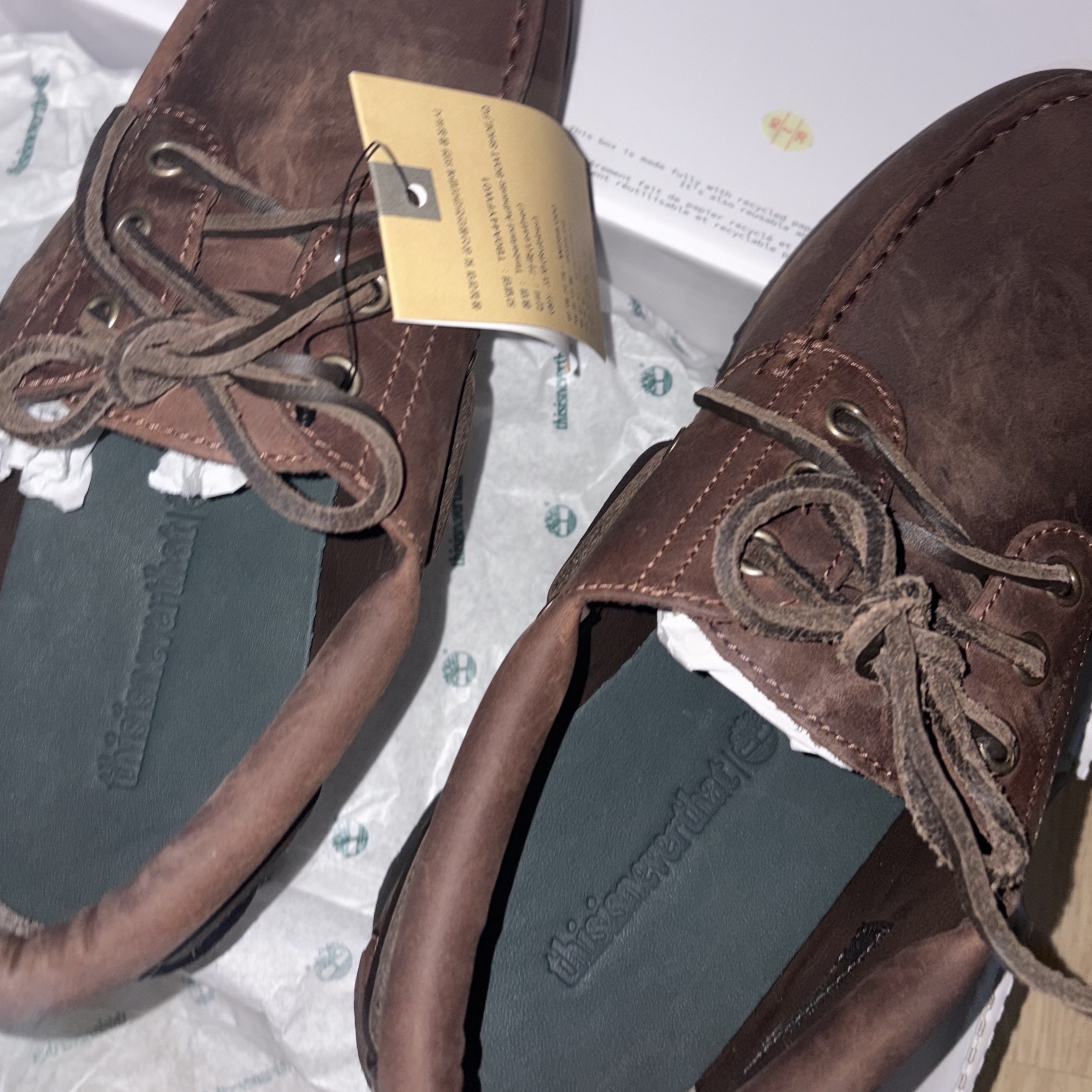 Timberland x Thisisneverthat 3-Eye Authentic Boat Shoes Brown - Wide 착용 스타일