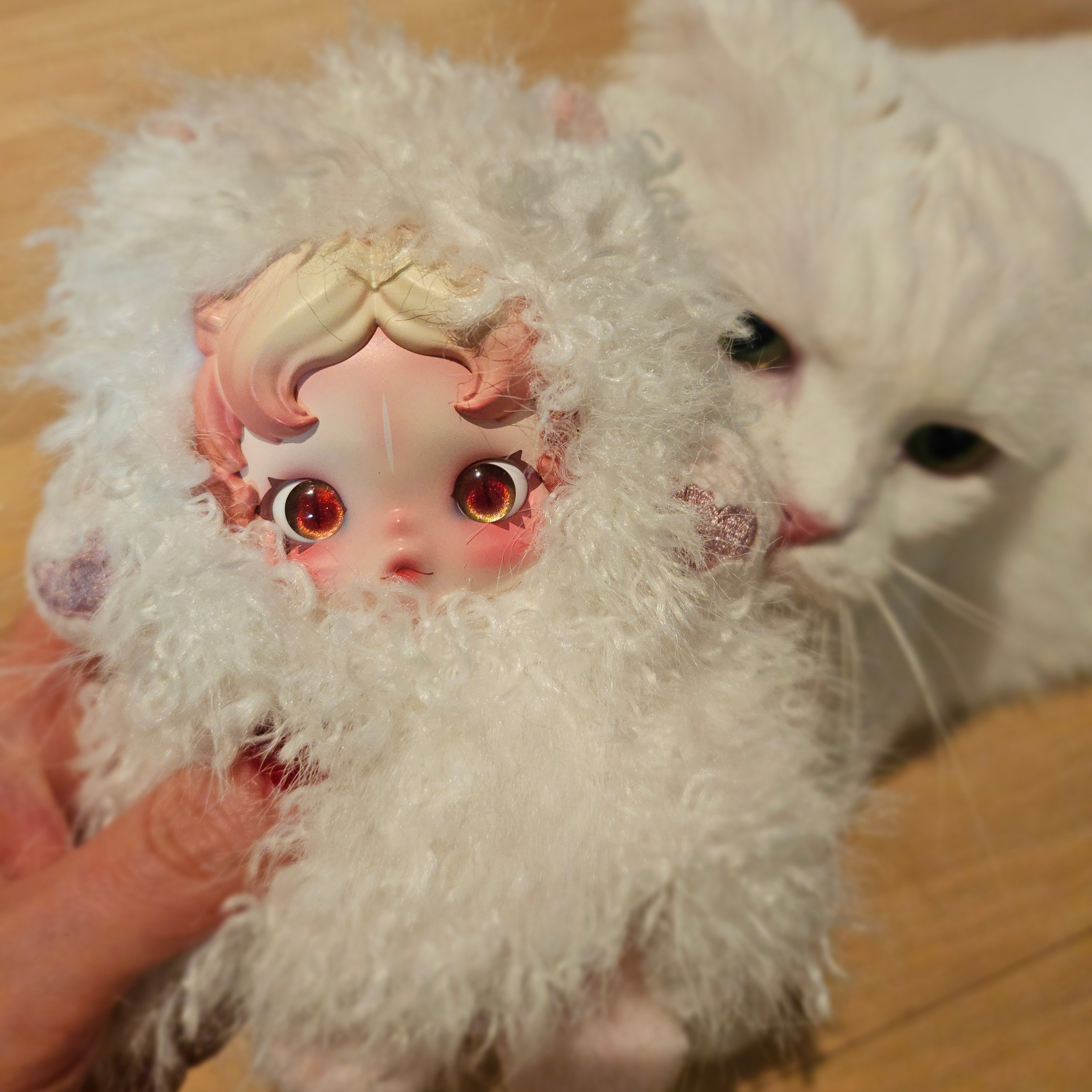 Pop Mart Skullpanda You Found Me ! Series Plush Doll Pendant Ghostie (Opened Case) 착용 스타일 - 2