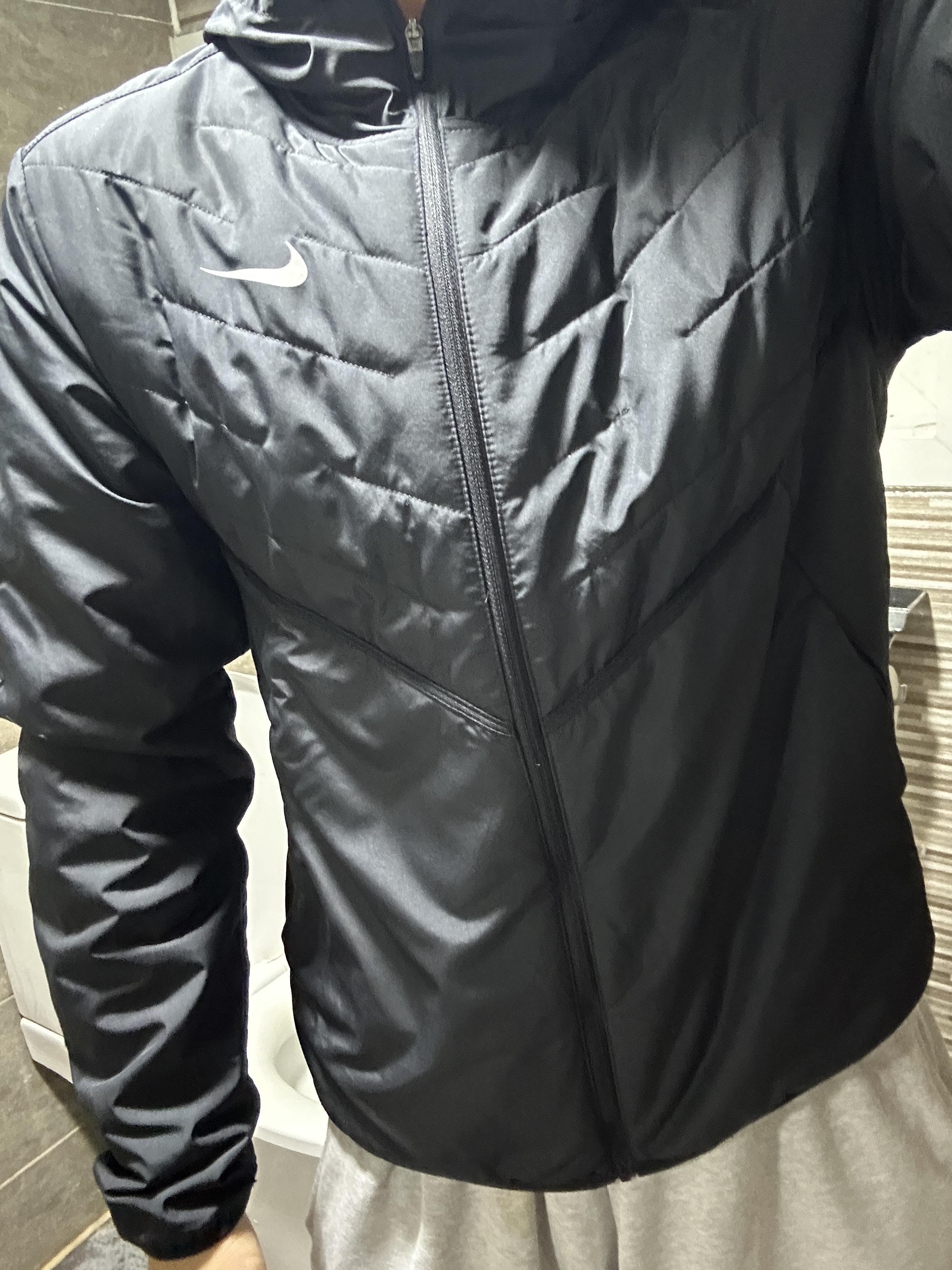 Nike Therma-Fit Repel Synthetic Fill Running Jacket Black - Asia 착용 스타일