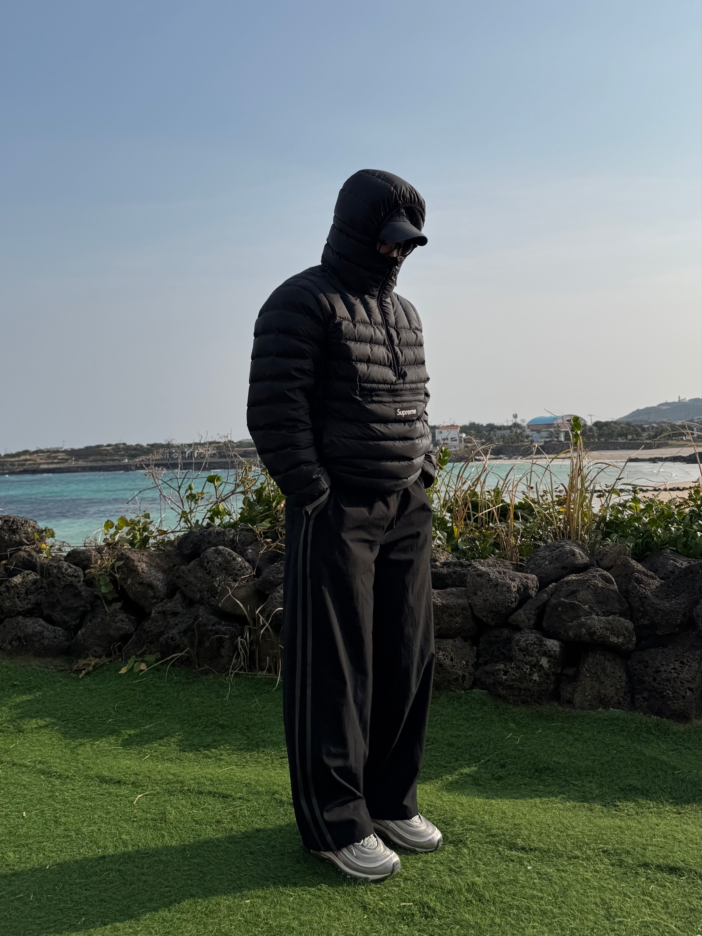 Supreme Micro Down Half Zip Hooded Pullover Black - 25FW, Nike Air Max 97 OG Silver Bullet 2022 착용 스타일