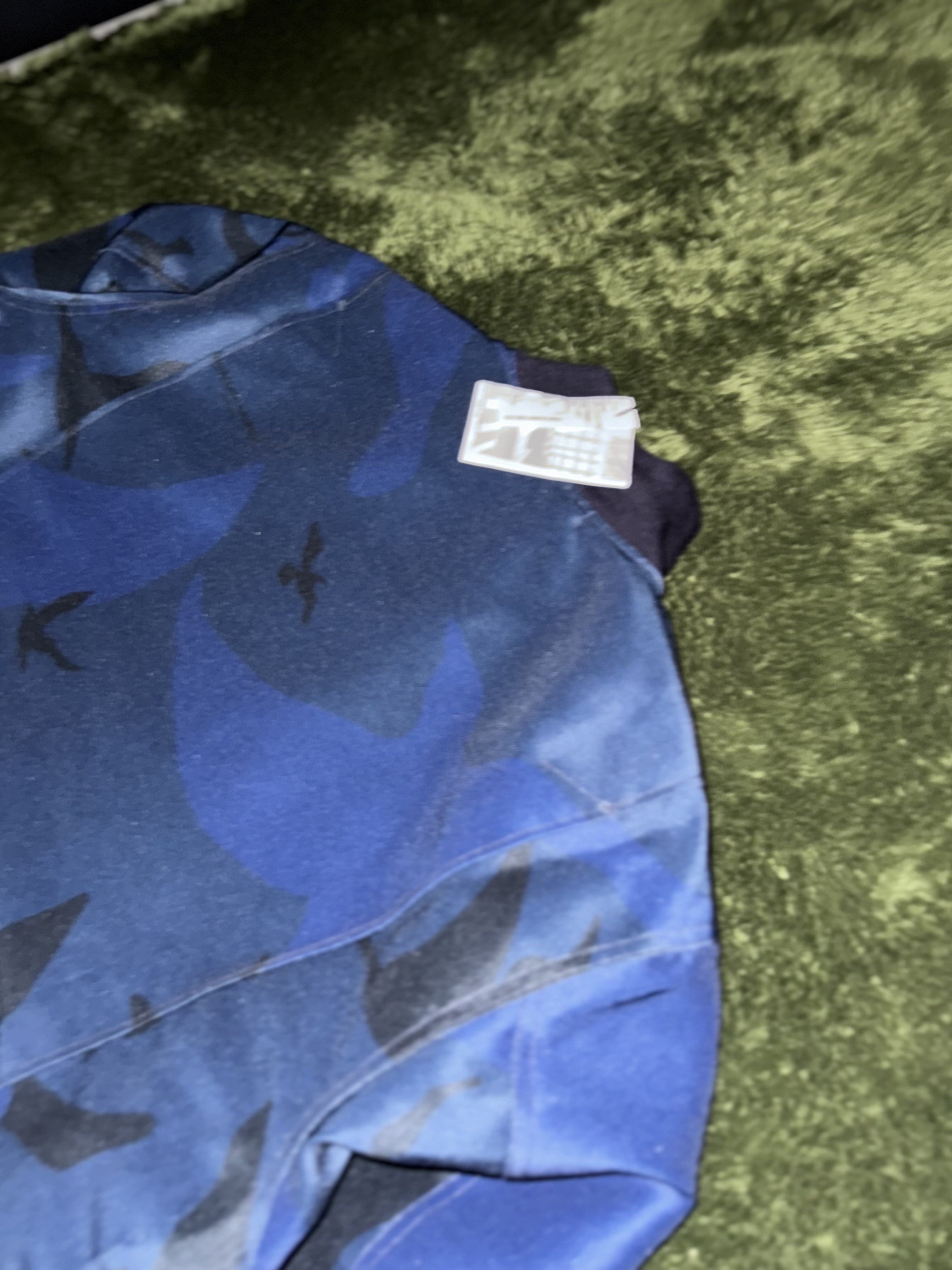 Engineered Garments Poly Seagull Print Oxford Deck Jacket Navy 착용 스타일 - 10