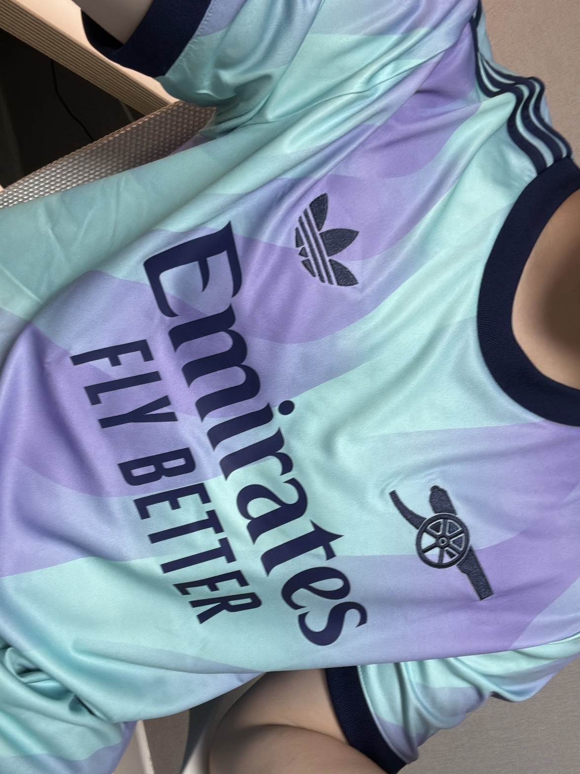 Adidas Arsenal 2024/25 3rd Jersey Clear Aqua - KR Sizing (Non Marking Ver.) 착용 스타일