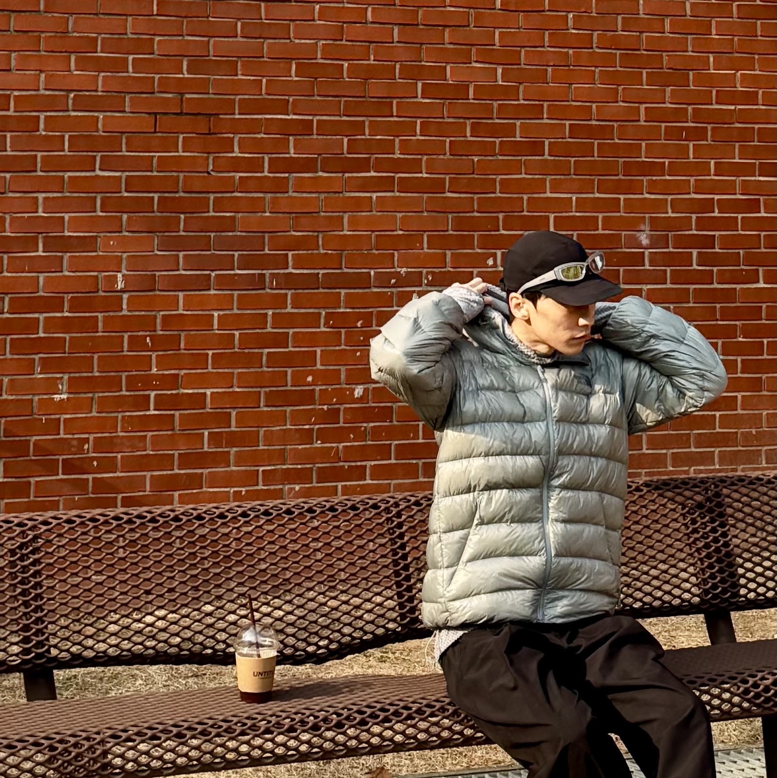 The North Face Matier EX RDS Down Hoodie Light Gray - 25FW, Merrell Speed Arc Matis GTX White 착용 스타일 - 2