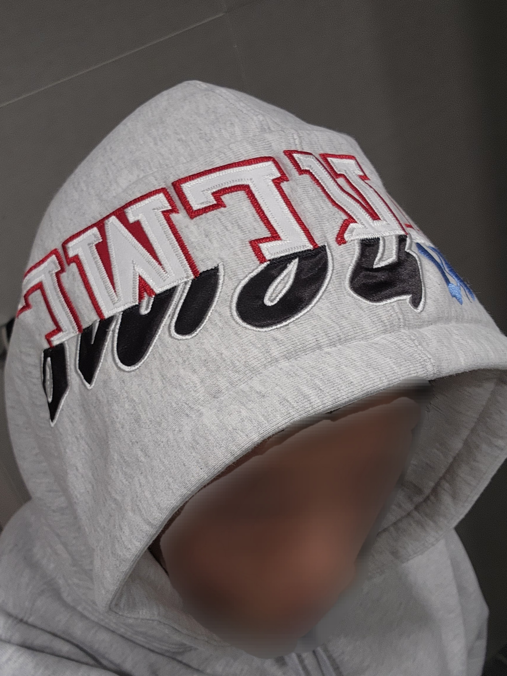 Supreme Multi Logos Hooded Sweatshirt Ash Grey - 25FW, Supreme Box Logo Hooded Sweatshirt Ash Grey - 23FW 착용 스타일 - 2