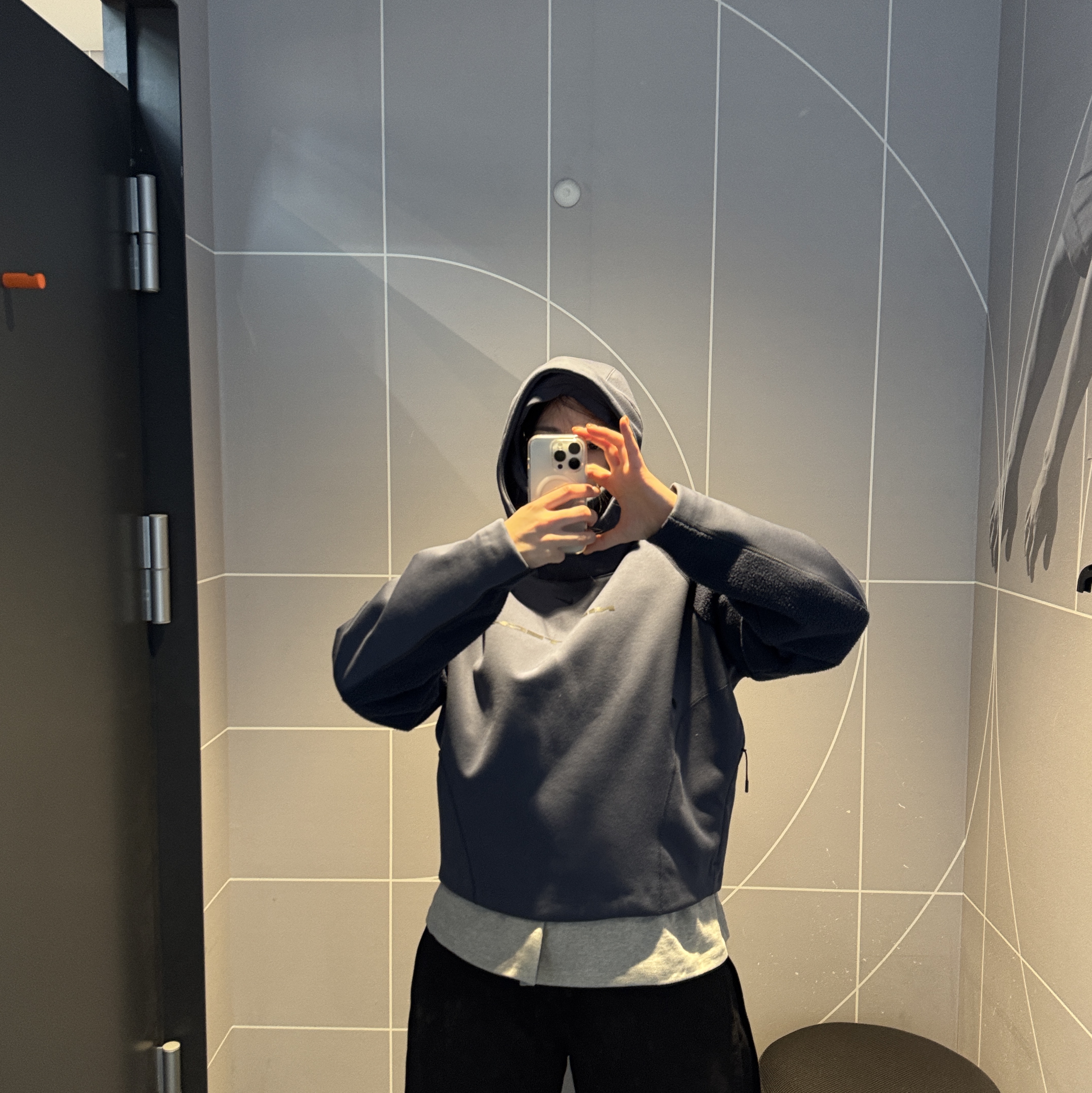 Nike Tech Boreas Oversized Hoodie Thunder Blue Obsidian - Asia 착용 스타일