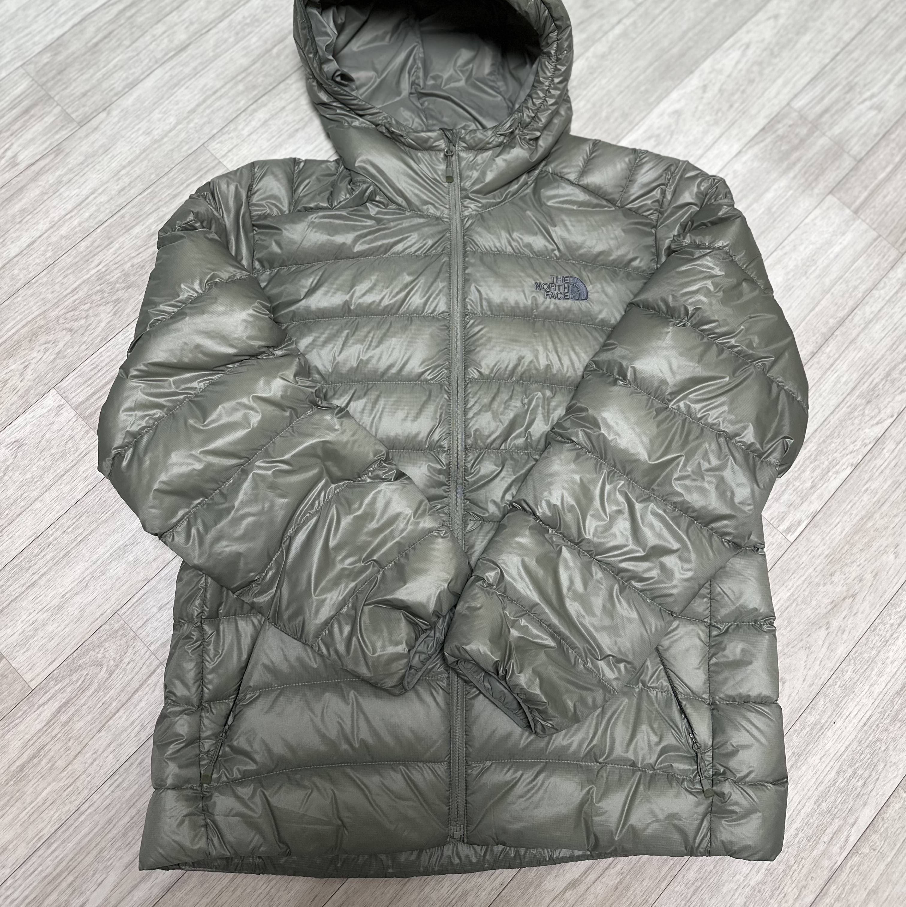 The North Face Matier RDS Down Hoodie Light Khaki - 25FW 착용 스타일 - 2