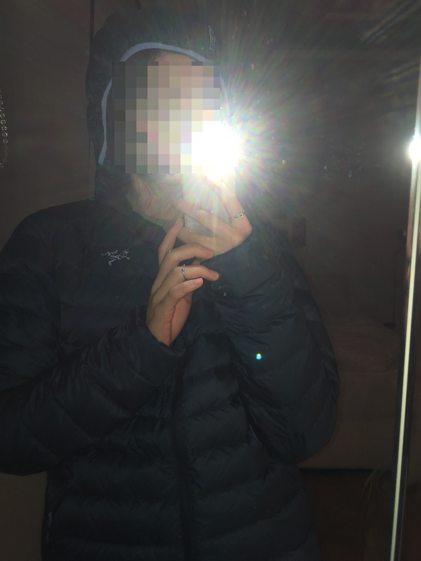(W) Arc'teryx Cerium Hoody Nightscape Glacial 착용 스타일 - 3