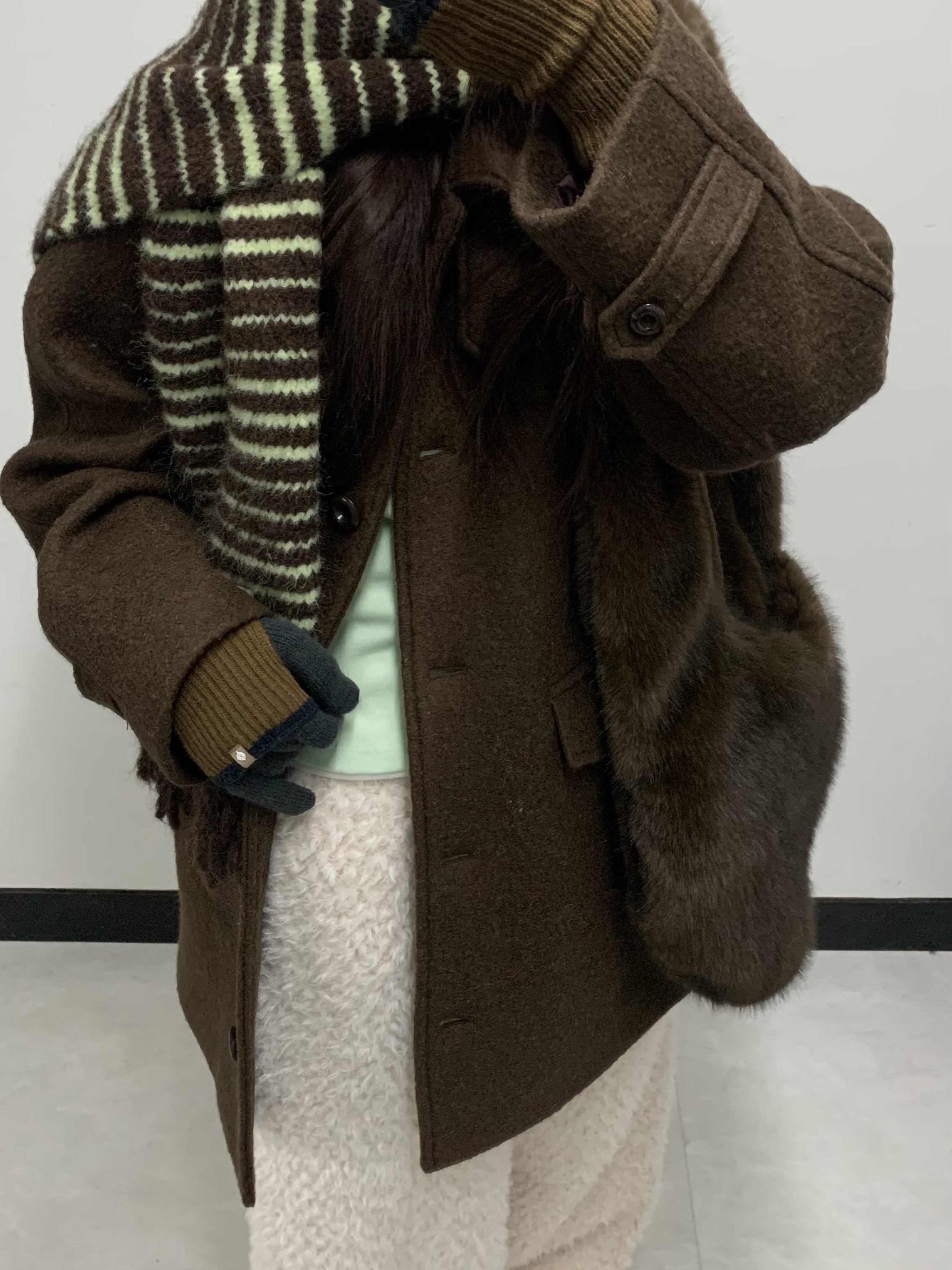 (W) UGG Classic Mini Platform Boots Chestnut 착용 스타일 - 4