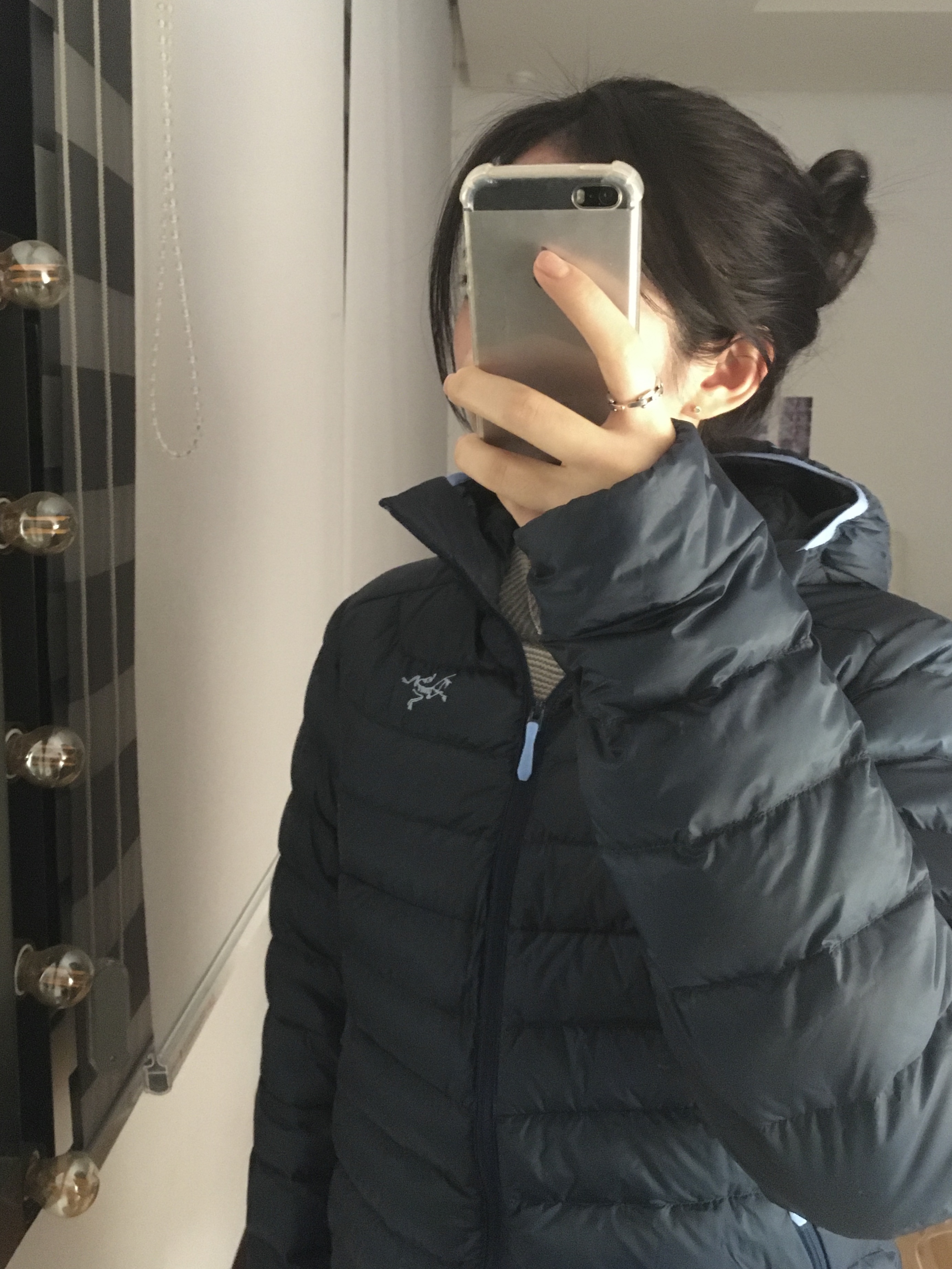 (W) Arc'teryx Cerium Hoody Nightscape Glacial 착용 스타일 - 1